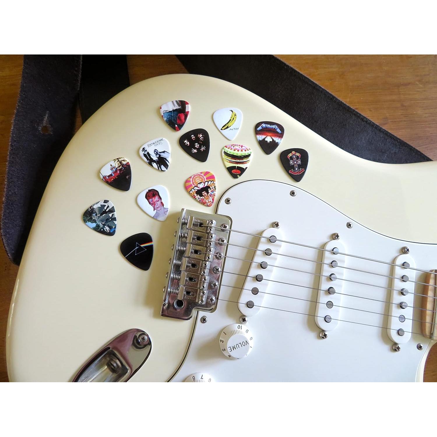 Set de 12 Púas de Guitarra Clásicas con Bolsa - 0.46 a 1.2 mm