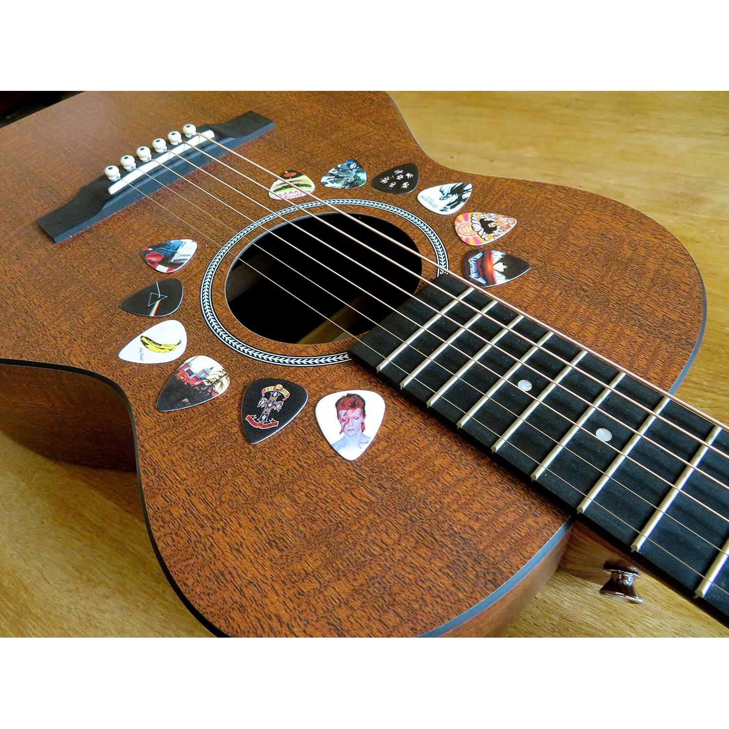 Set de 12 Púas de Guitarra Clásicas con Bolsa - 0.46 a 1.2 mm