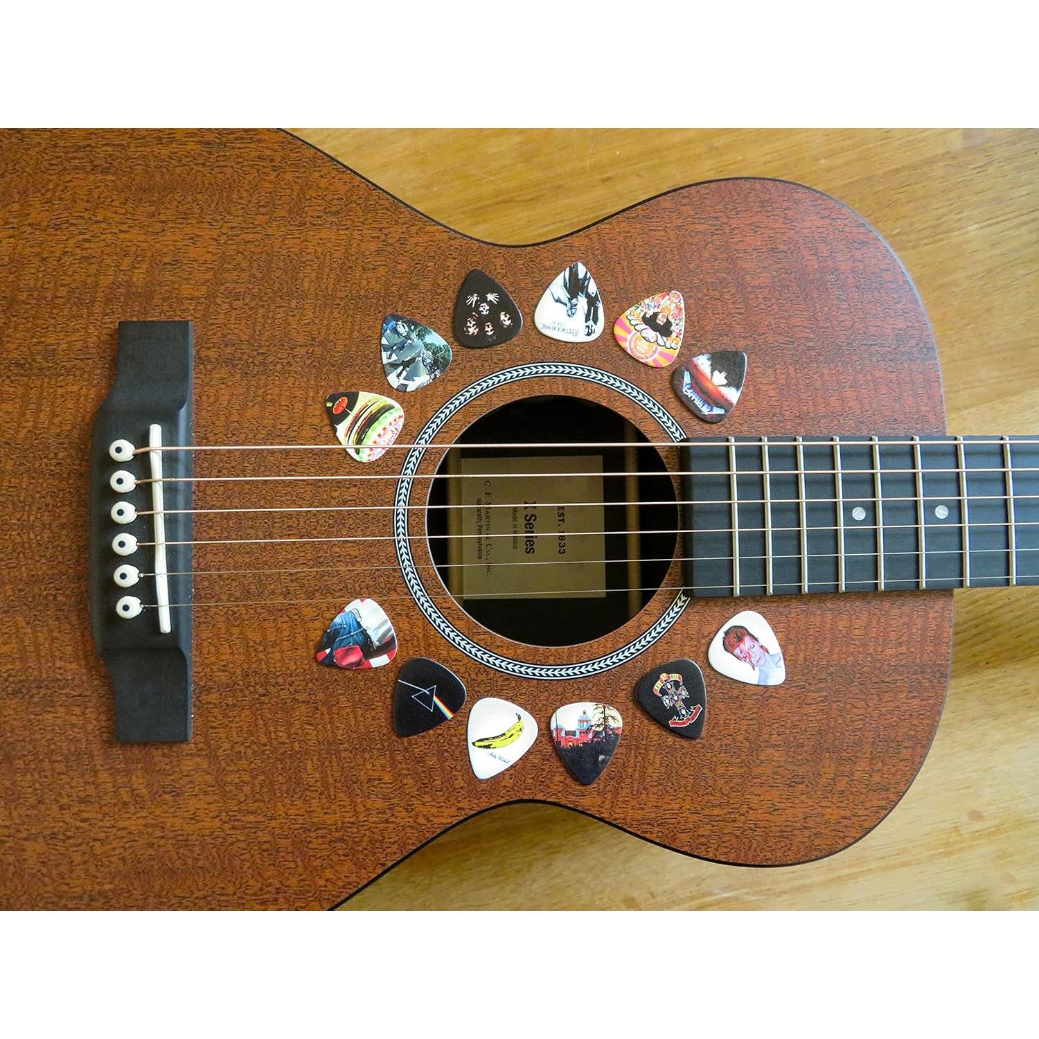 Set de 12 Púas de Guitarra Clásicas con Bolsa - 0.46 a 1.2 mm