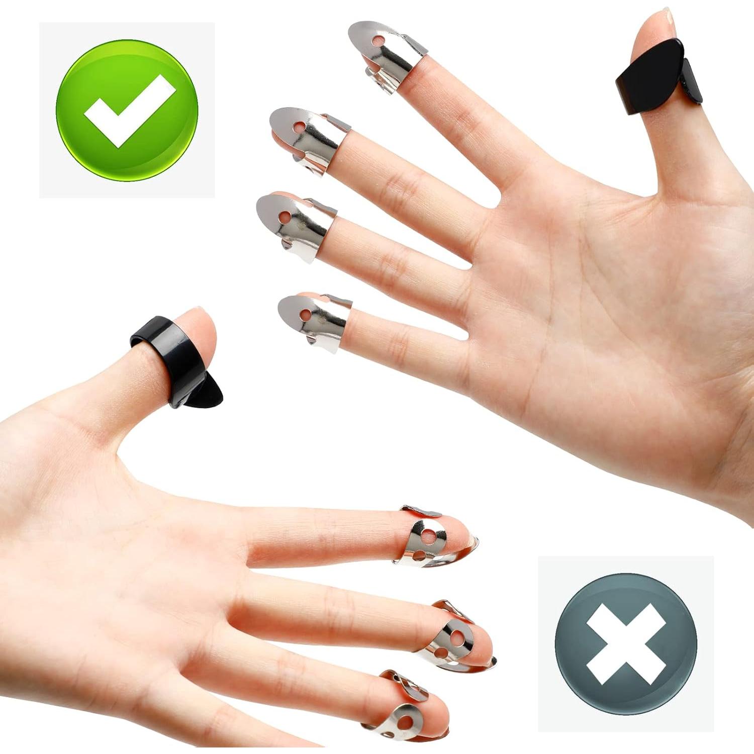 Juego de 12 Púas de Acero Inoxidable y Plástico para Guitarra