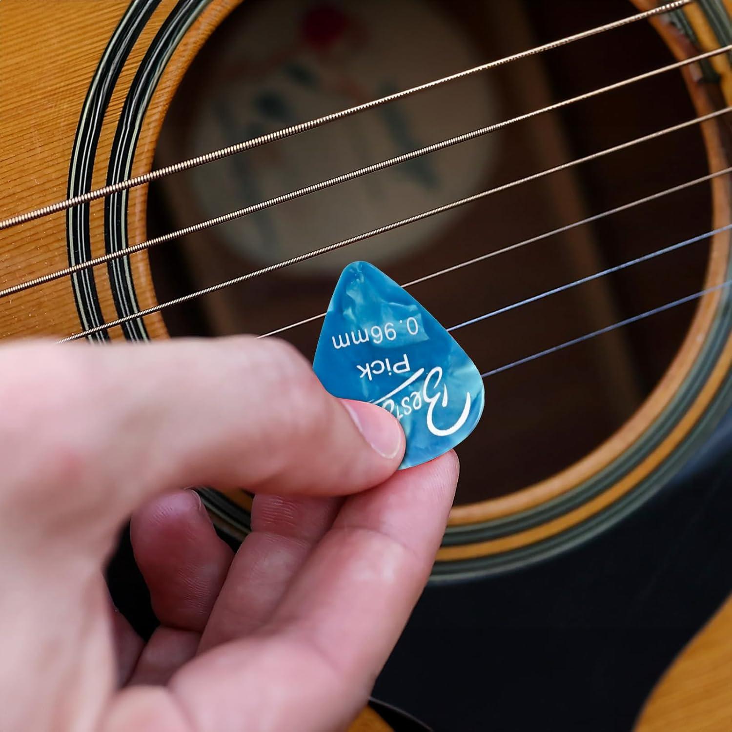 48 Púas de Guitarra Dulphee - Celuloide Perla, 3 Grosores