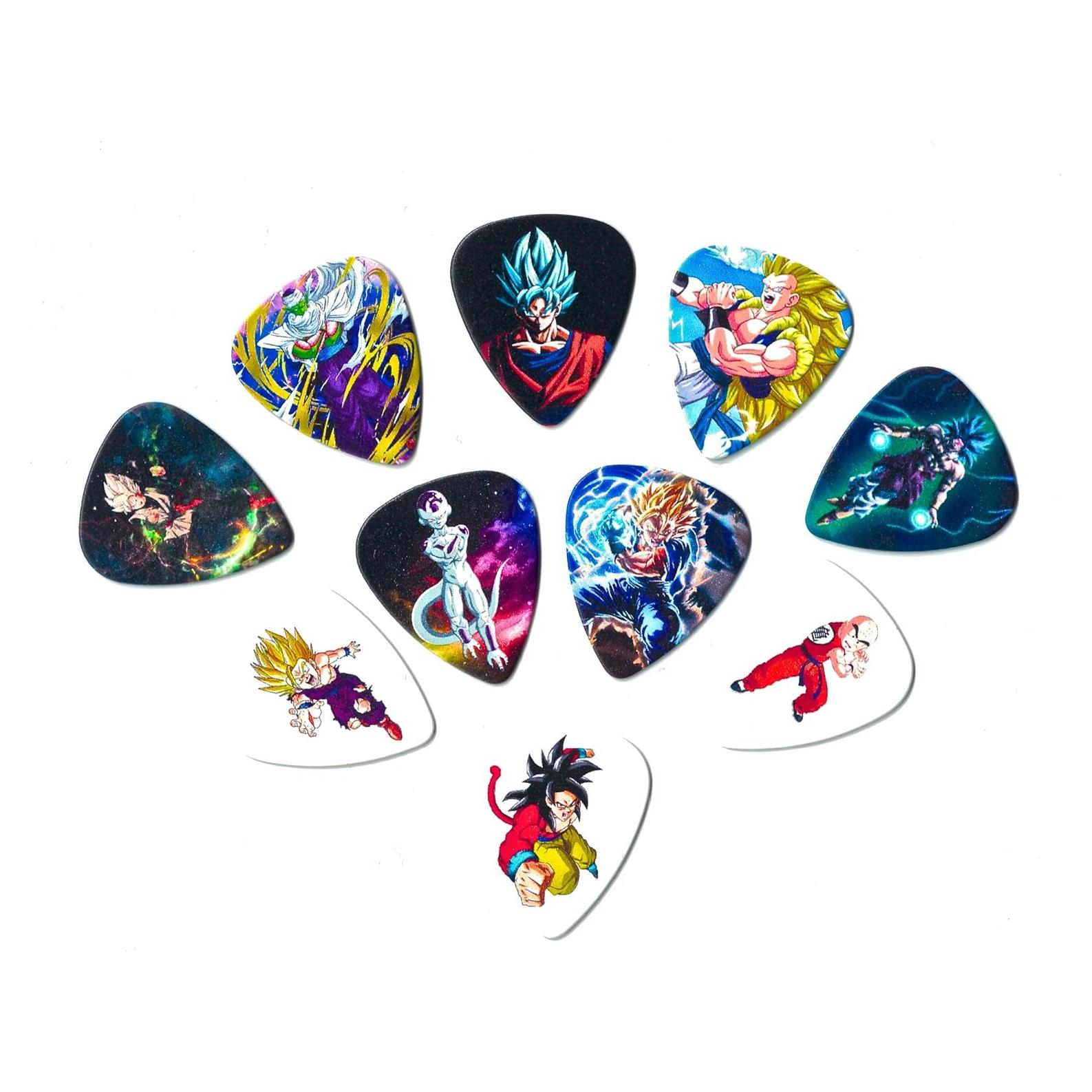Puas de guitarra Dragon Ball Z - 10 unidades medianas 0.71mm