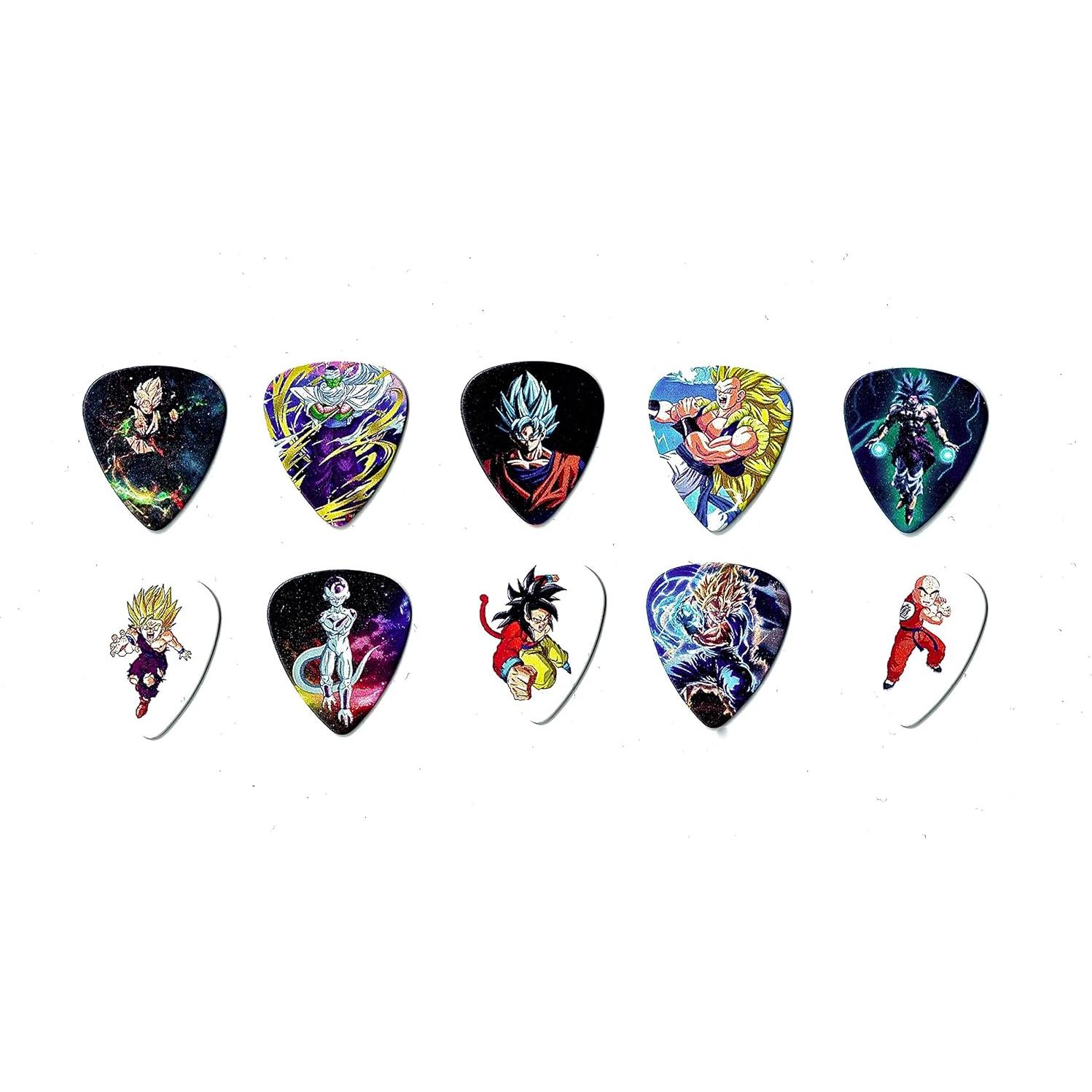 Puas de guitarra Dragon Ball Z - 10 unidades medianas 0.71mm