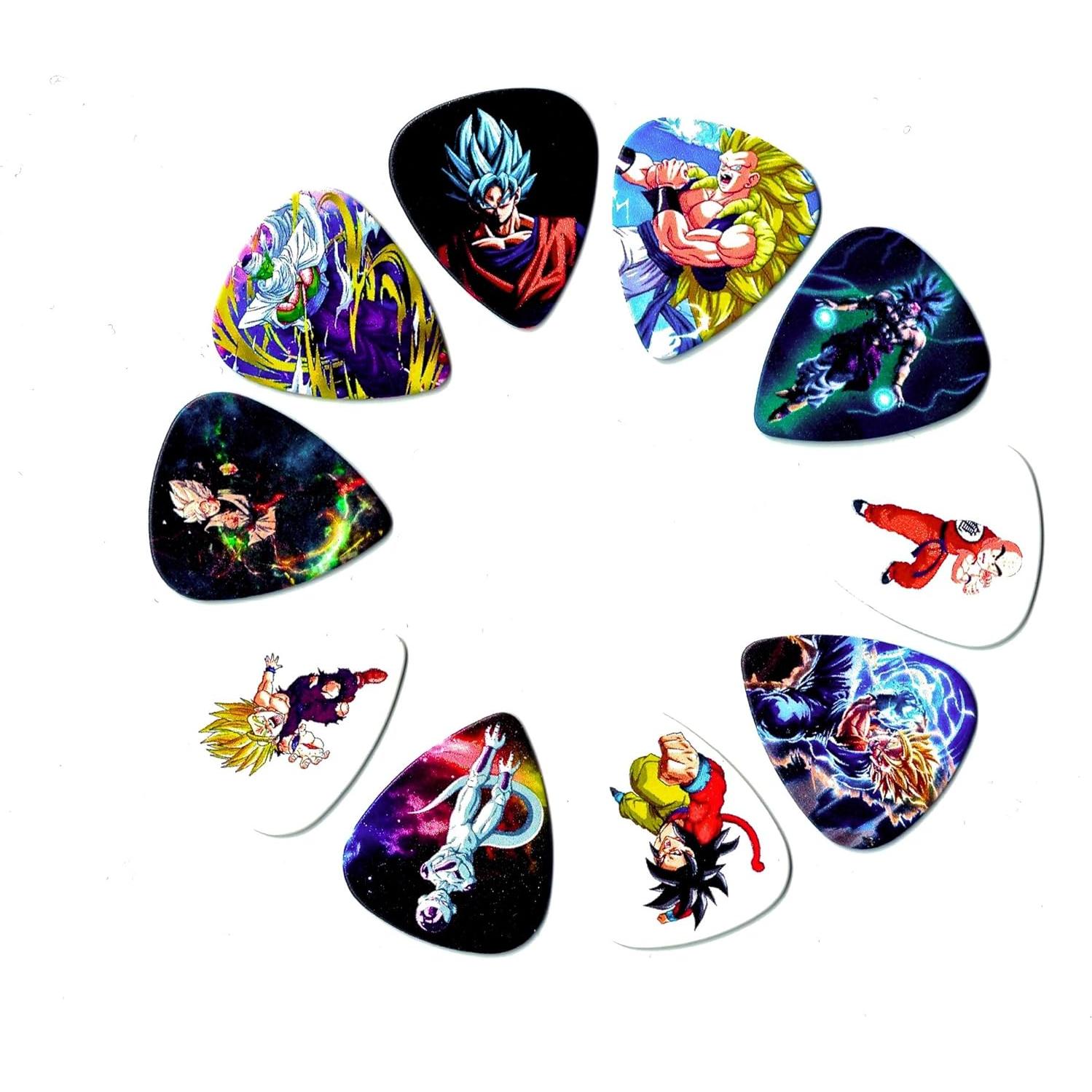 Puas de guitarra Dragon Ball Z - 10 unidades medianas 0.71mm