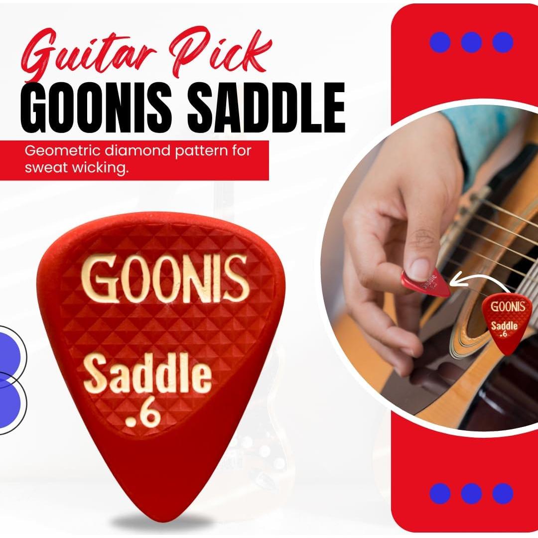 Puas de guitarra Goonis 0.6mm Nylon Rojo - 5 Unidades