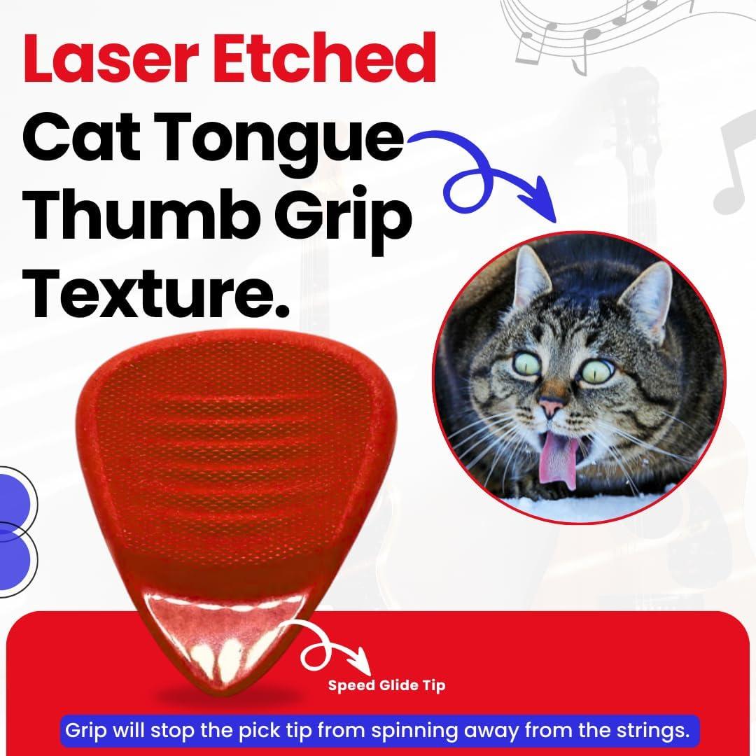 Puas de guitarra Goonis 0.6mm Nylon Rojo - 5 Unidades