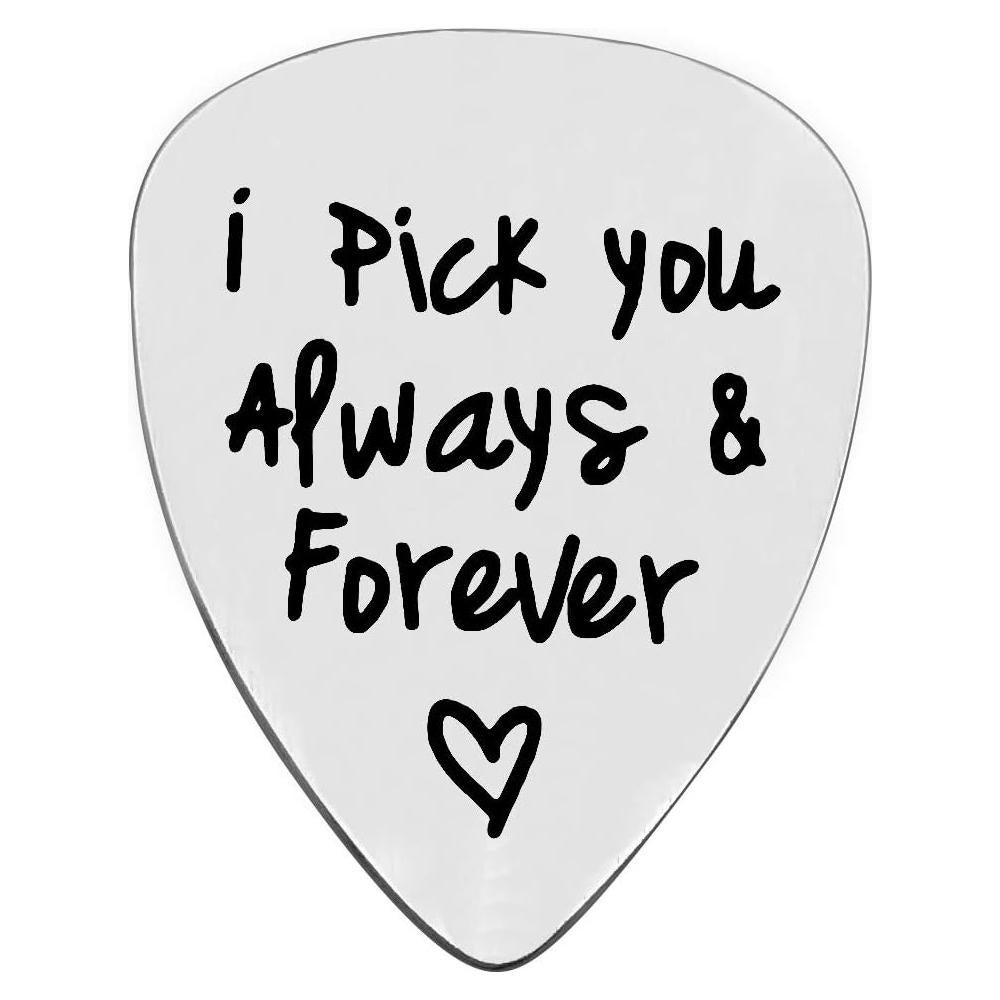 Pua de Guitarra de Acero Inoxidable Te Elijo Siempre - Regalo para Él