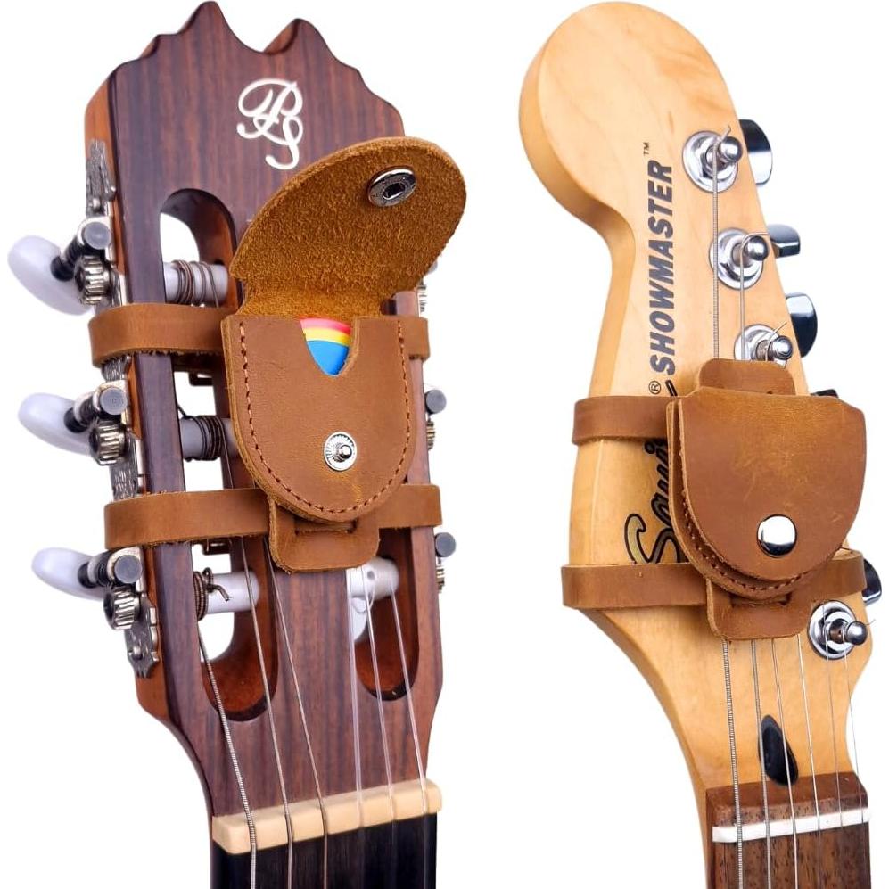 Soporte para Púas de Guitarra Vandaniel - Cuero Premium Universal