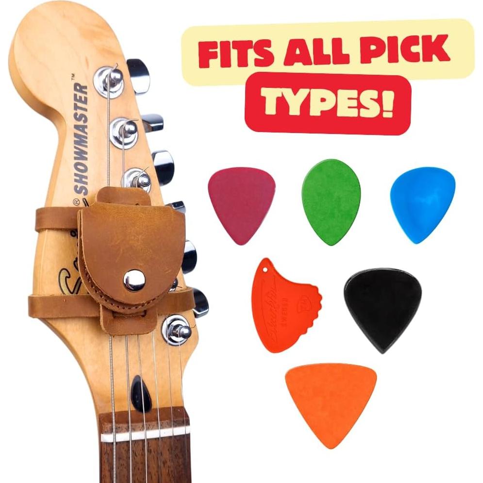 Soporte para Púas de Guitarra Vandaniel - Cuero Premium Universal