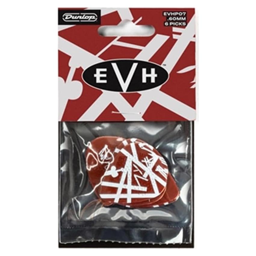 Púas de Guitarra Dunlop EVH Shark Max-Grip 6 Pack .60mm