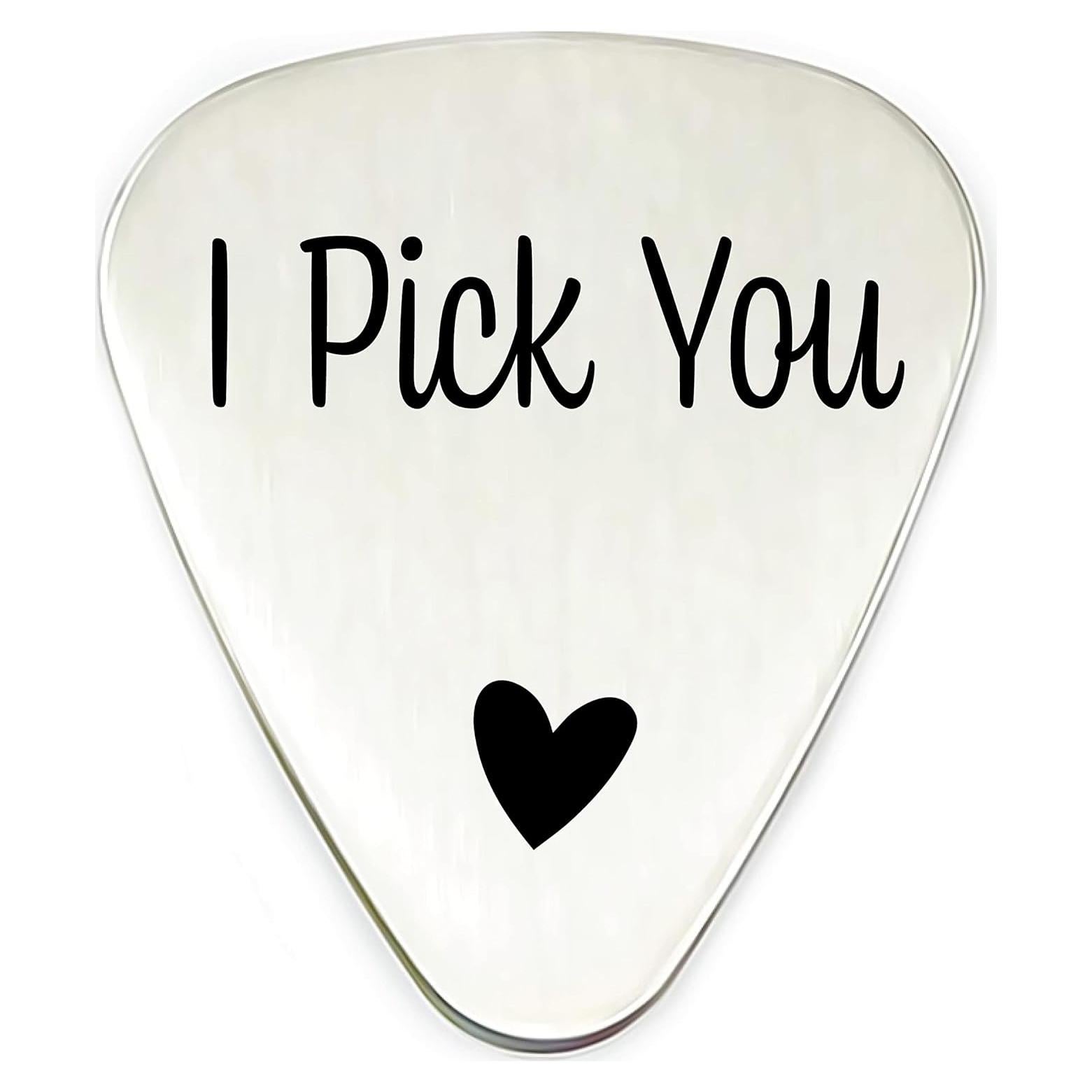 Pua de Guitarra de Acero Inoxidable Grabada #2 - Regalo Único