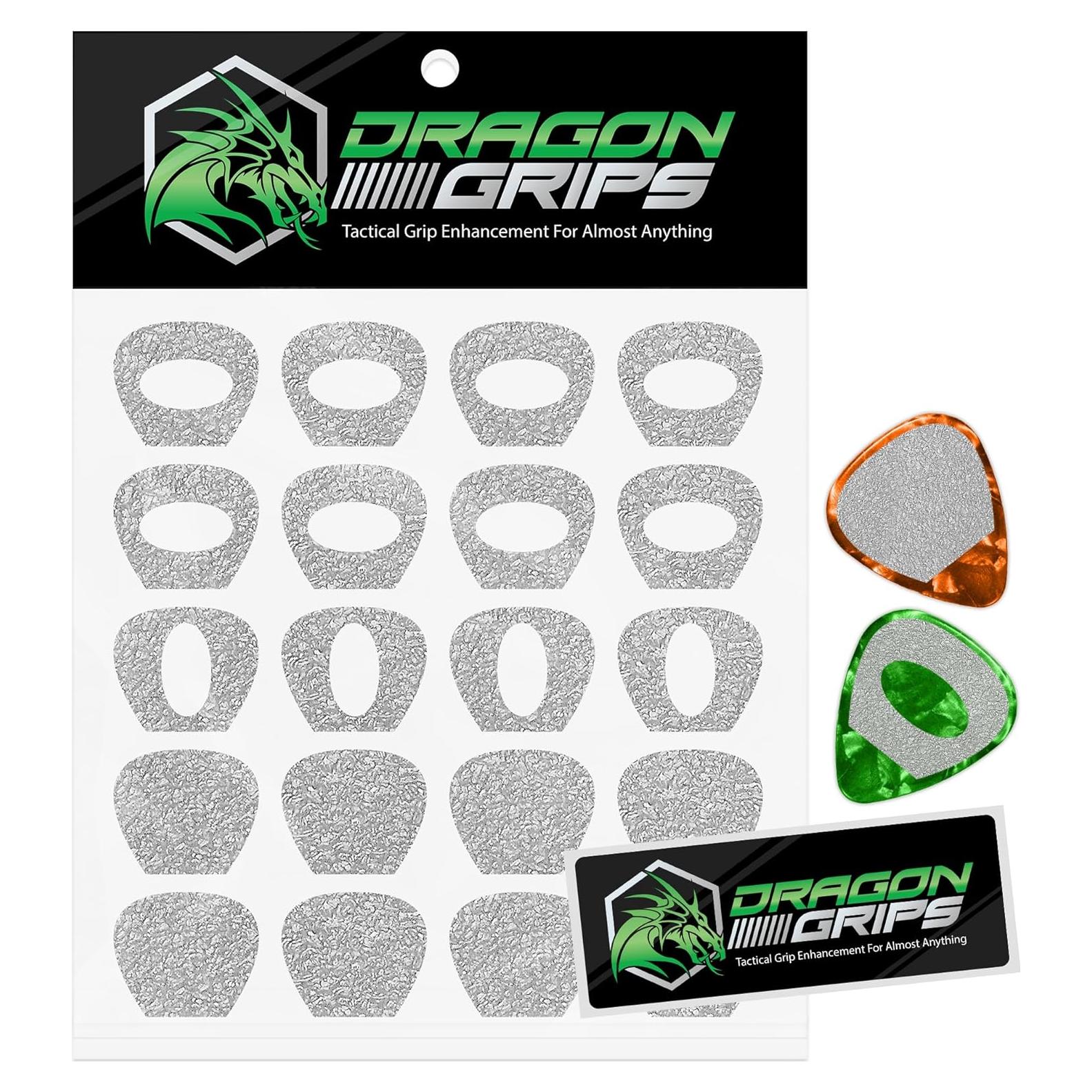 Agarraderas de Pua de Guitarra Dragon Transparente - Paquete 20