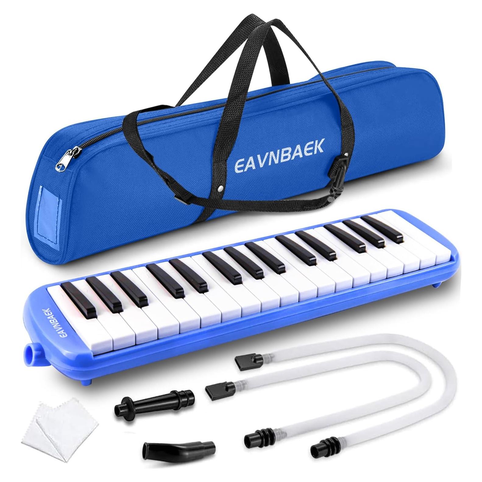 Melódica Profesional Eavnbaek 32 Teclas Azul con Accesorios