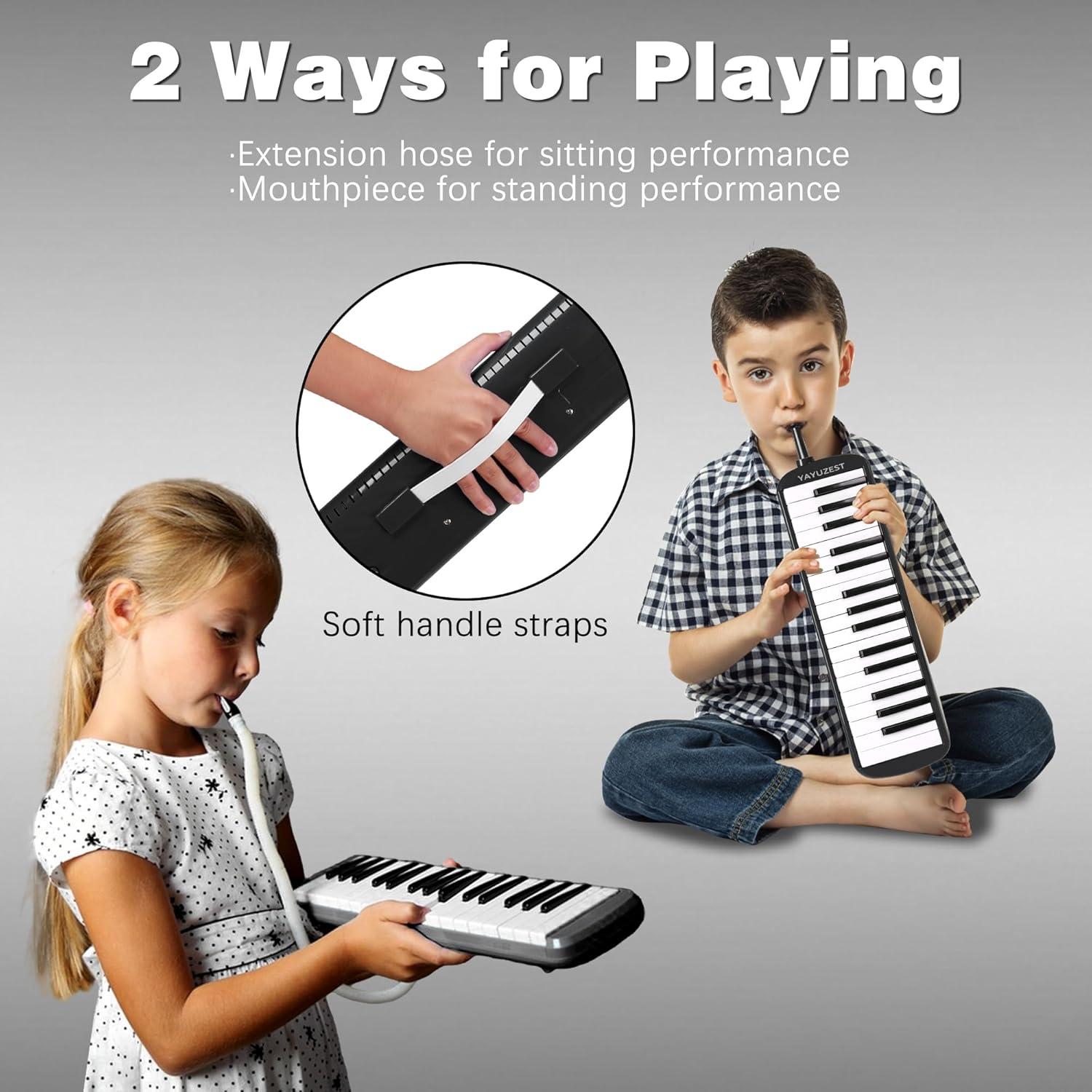 Melódica Soprano YAYUZEST 32 Teclas con Accesorios y Bolsa Negra