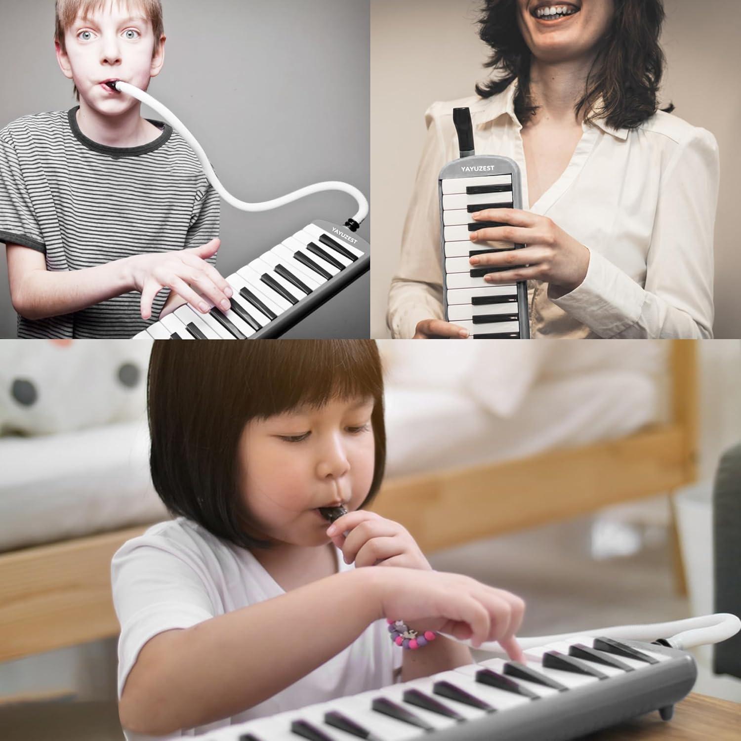 Melódica Soprano YAYUZEST 32 Teclas con Accesorios y Bolsa Negra