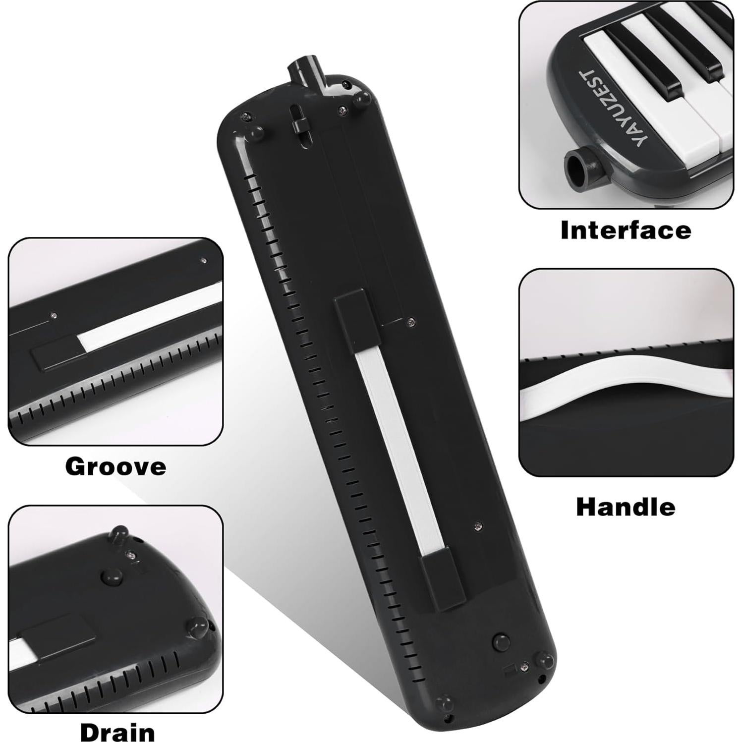 Melódica Soprano YAYUZEST 32 Teclas con Accesorios y Bolsa Negra