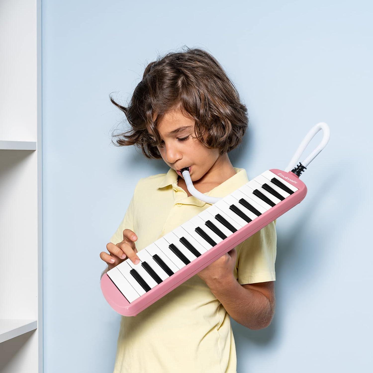 Melodica Soulmate 32 Teclas Rosa para Niños y Principiantes