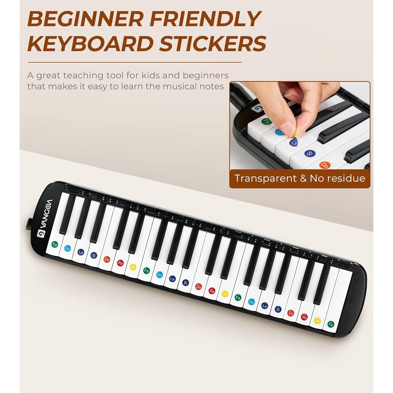 Melódica Vangoa 37 Teclas Soprano con Estuche y Boquillas