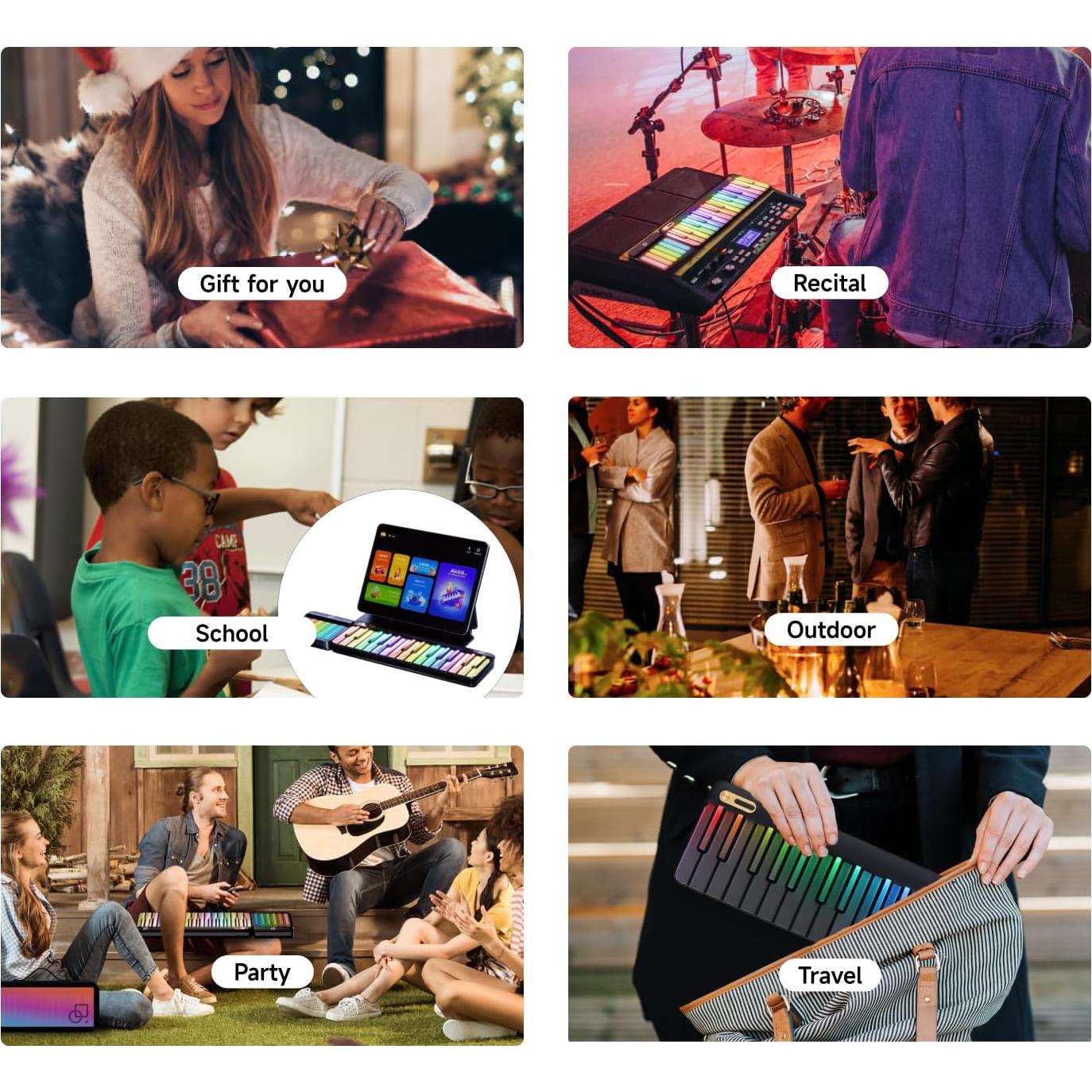 Teclado Piano Inteligente PopuPiano PX-S5000 59 Teclas LED