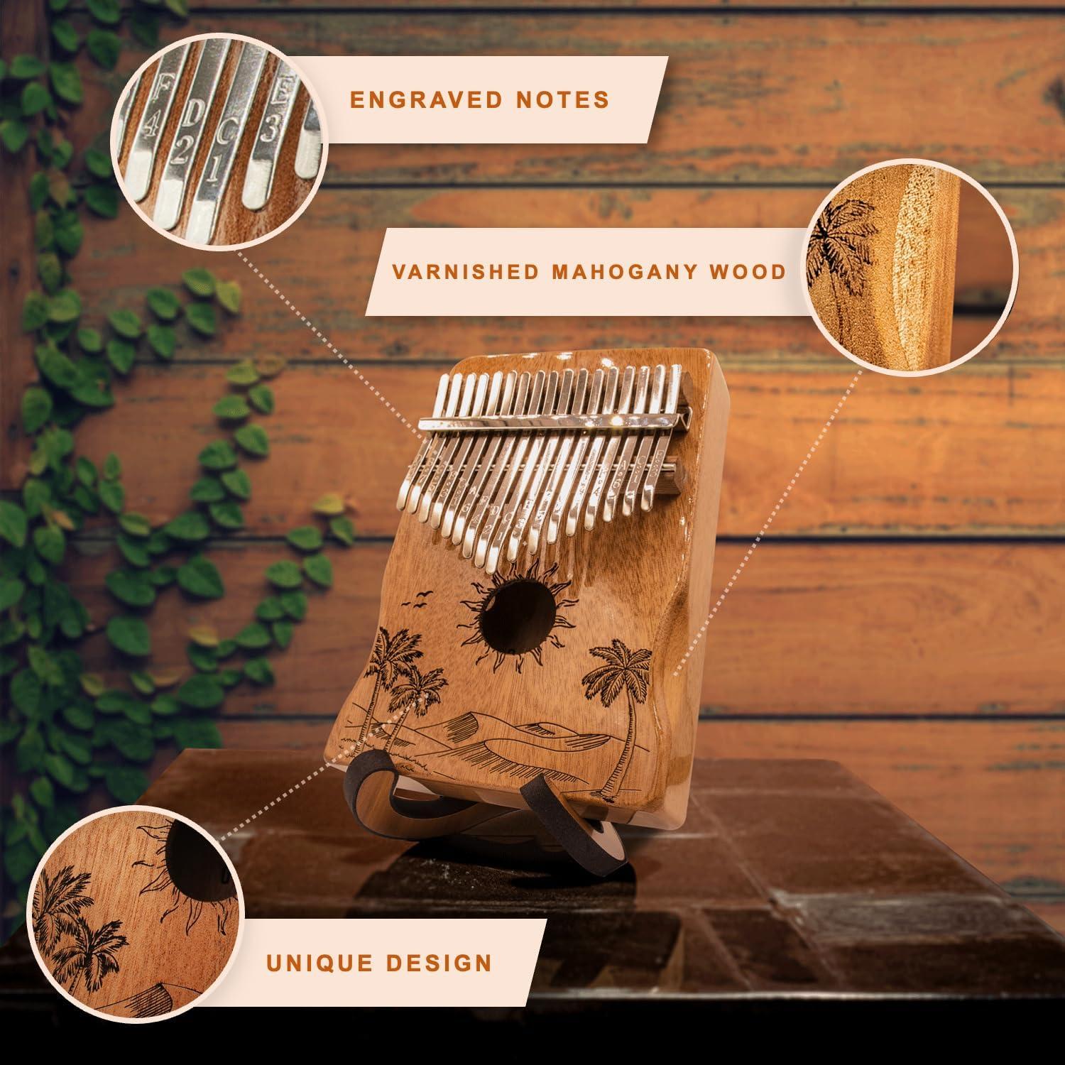 Kalimba Orora 17 Teclas de Madera con Libro de Canciones