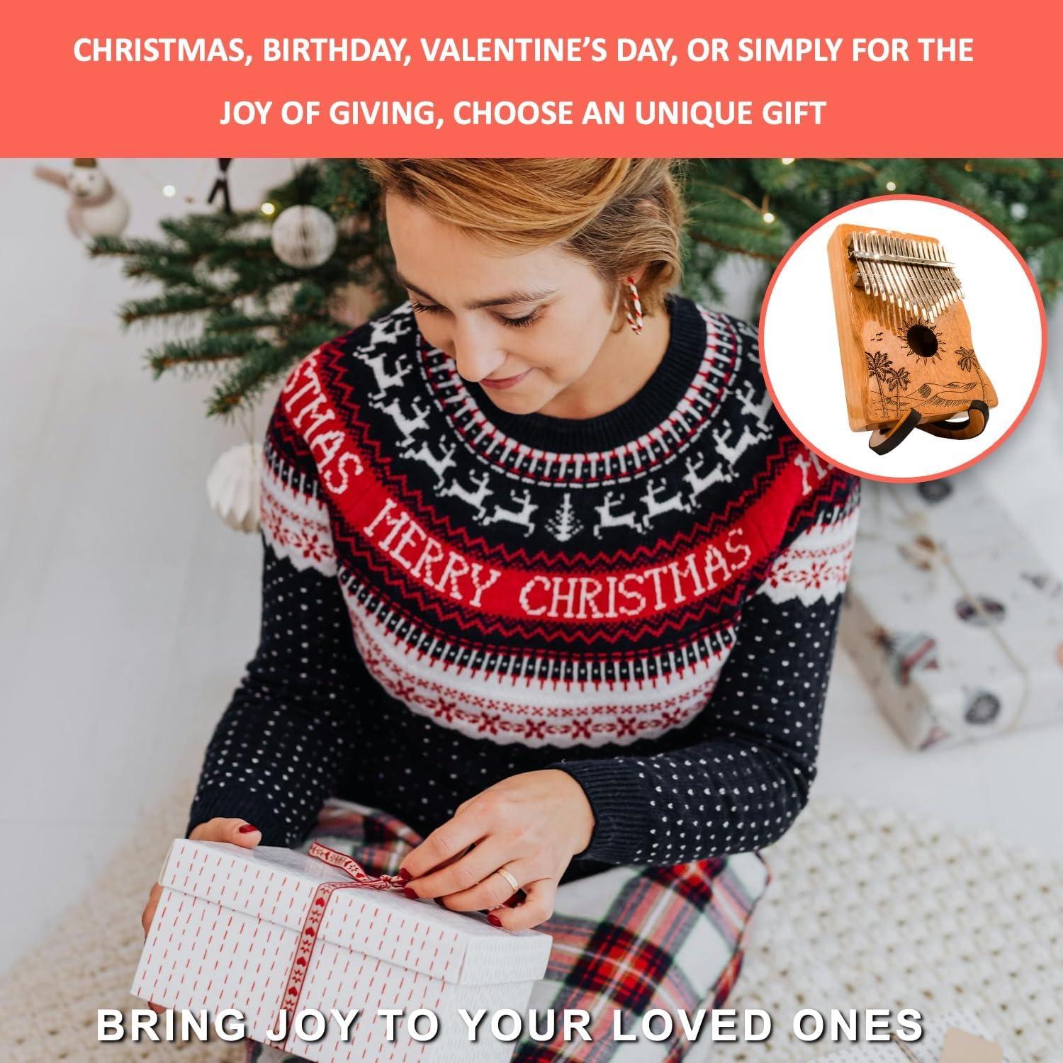 Kalimba Orora 17 Teclas de Madera con Libro de Canciones