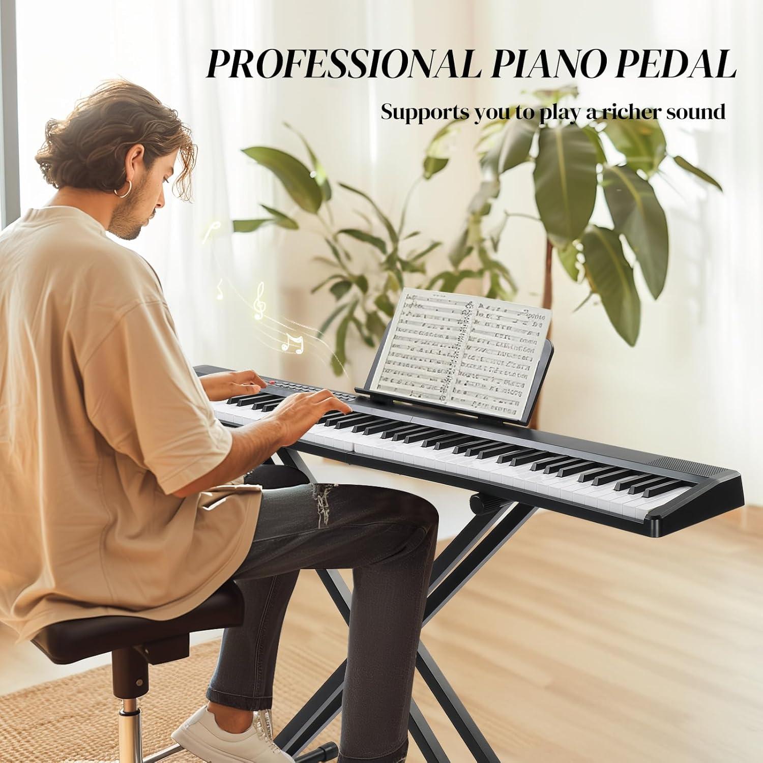 Teclado Plegable Ktaxon 88 Teclas MIDI Bluetooth Portátil