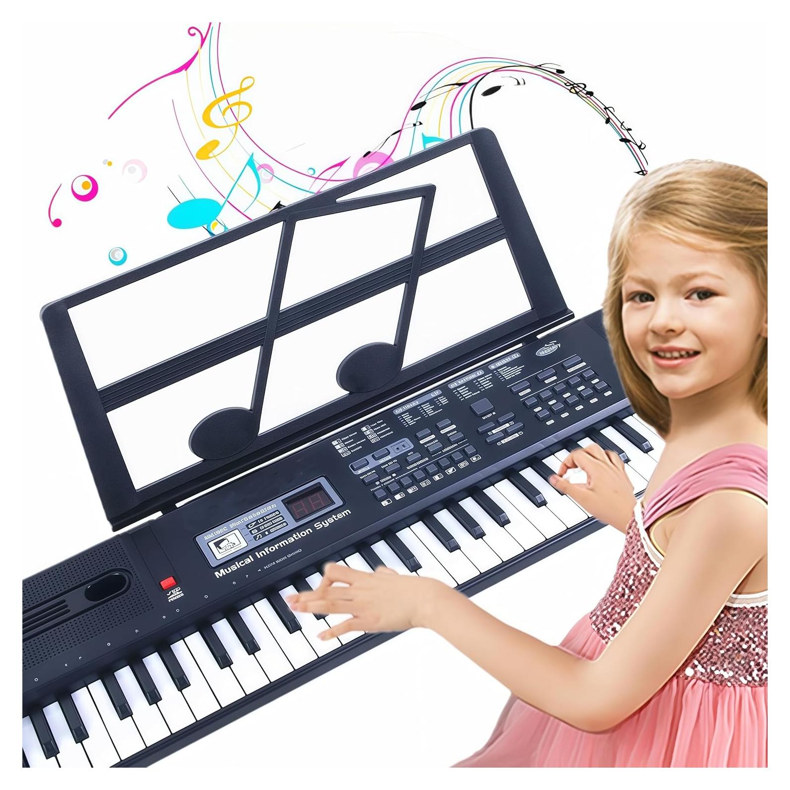 Teclado Digital Semart para Niños 61 Teclas con Micrófono