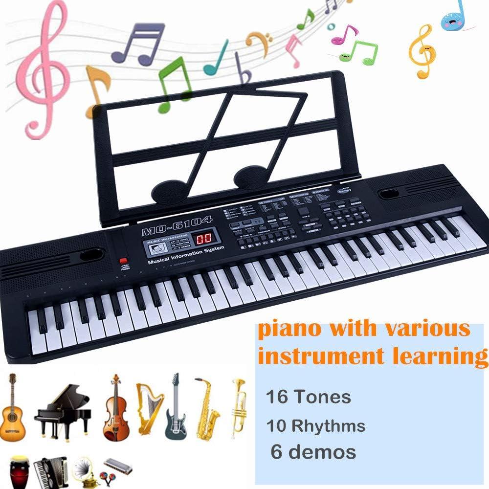 Teclado Digital Semart para Niños 61 Teclas con Micrófono