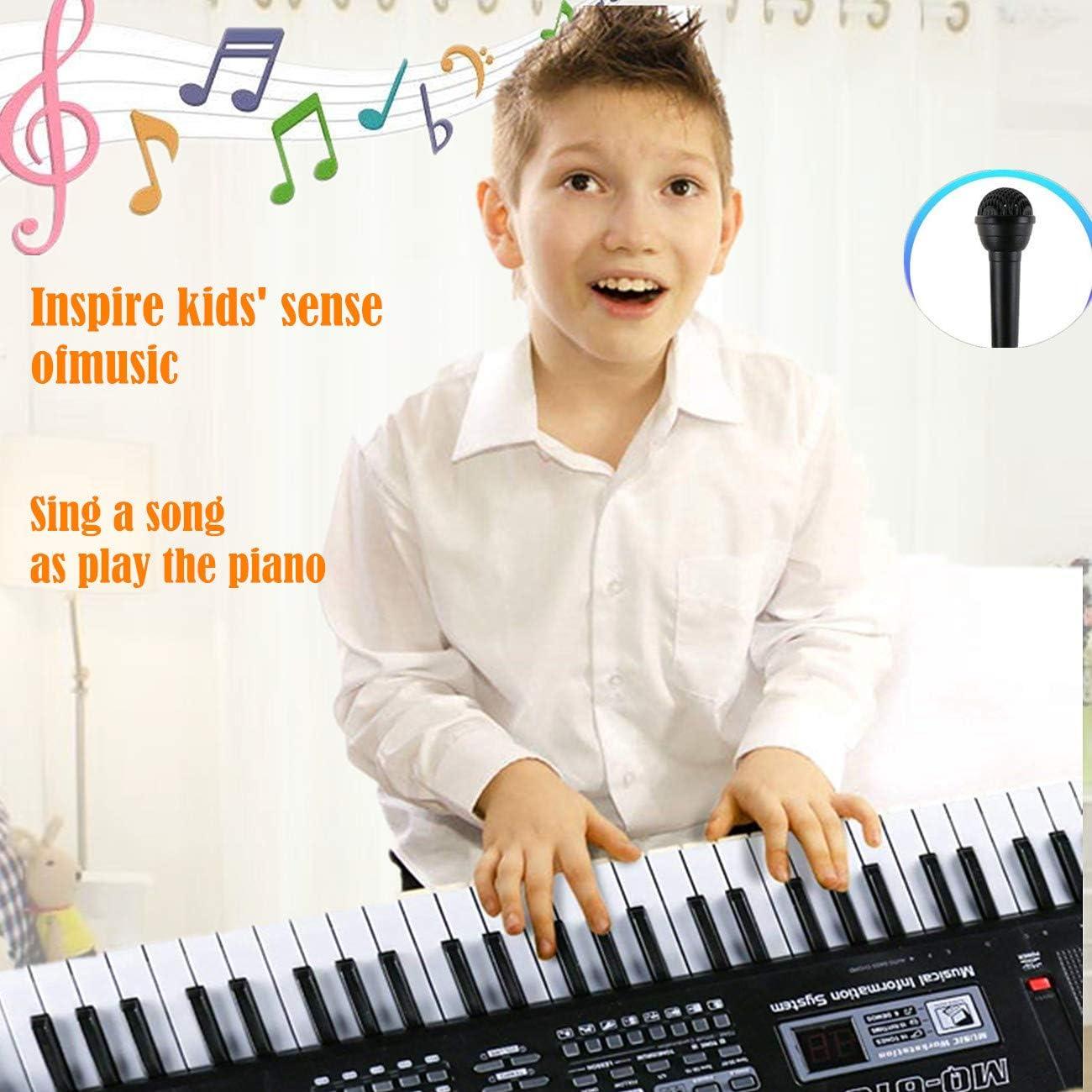 Teclado Digital Semart para Niños 61 Teclas con Micrófono