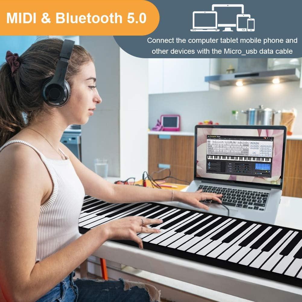 Piano Enrollable 88 Teclas Lamir con Pedal y Pegatinas