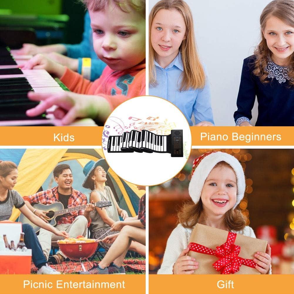 Piano Enrollable 88 Teclas Lamir con Pedal y Pegatinas