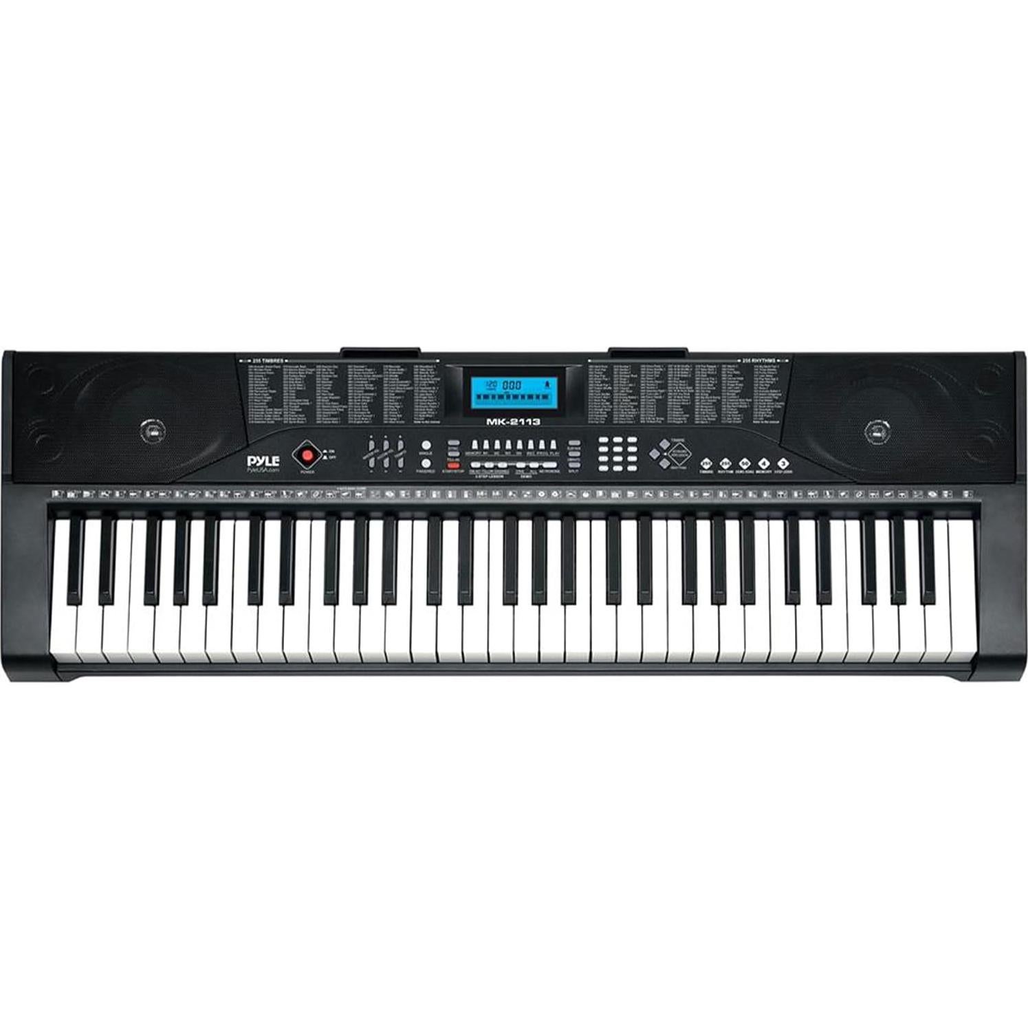 Teclado Eléctrico PYLE 61 Teclas Bluetooth con Accesorios