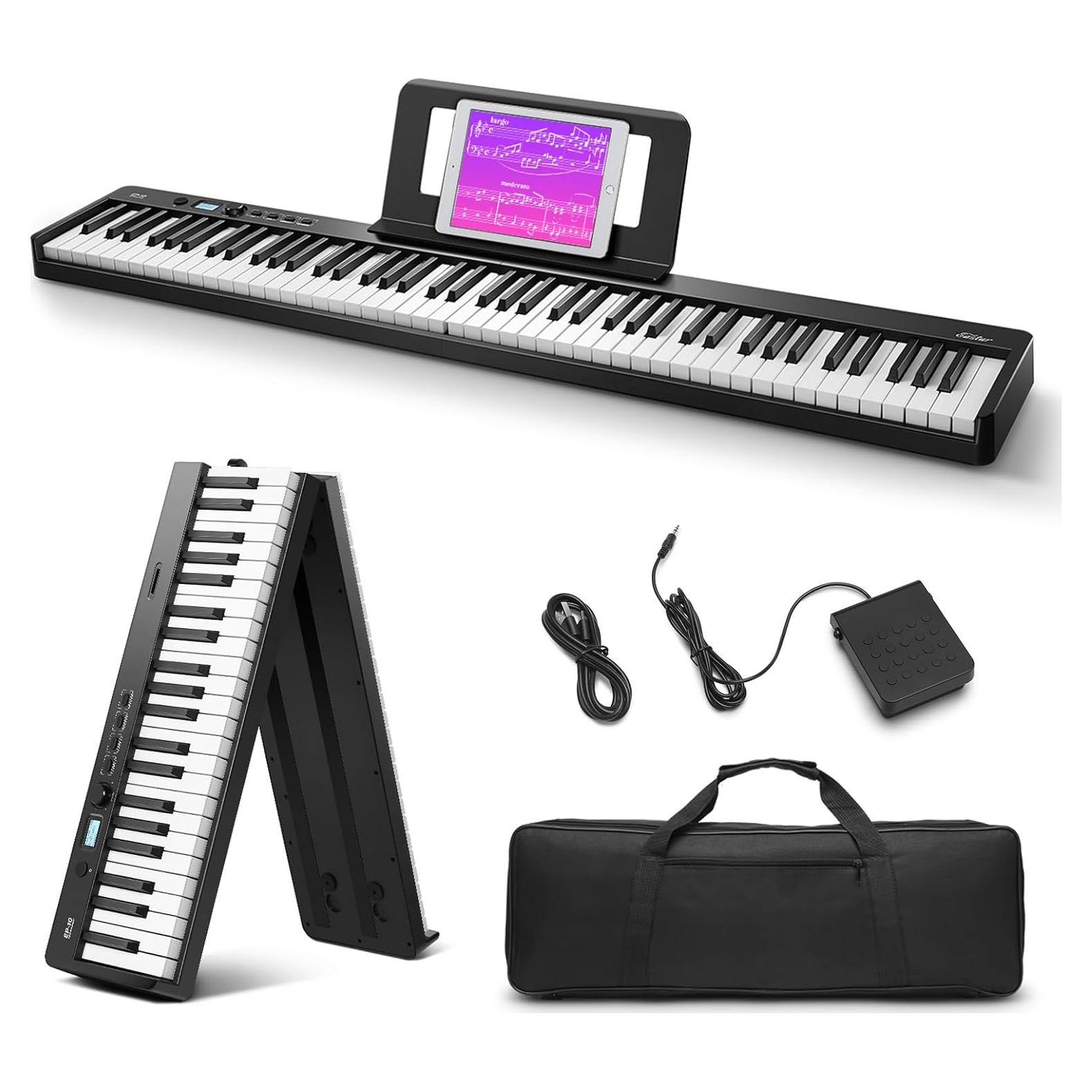 Piano Digital Plegable Eastar EP-10 88 Teclas Bluetooth Portátil