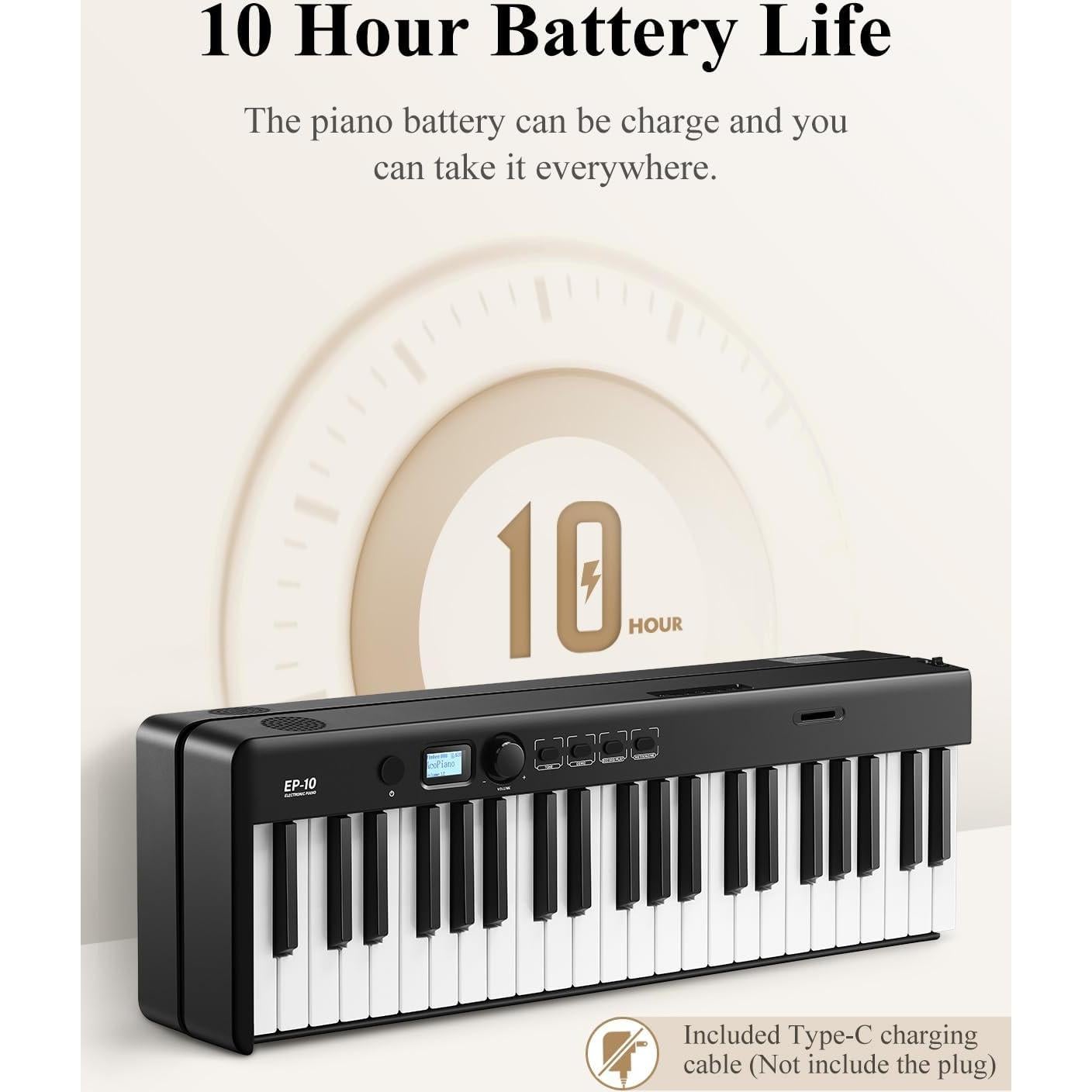 Piano Digital Plegable Eastar EP-10 88 Teclas Bluetooth Portátil