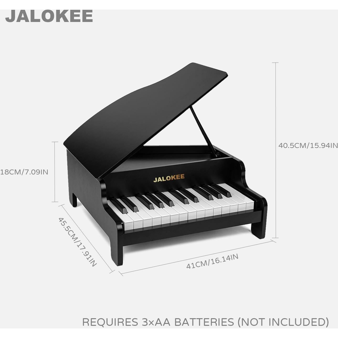 Teclado de Piano JALOKEE 25 Teclas de Madera para Niños