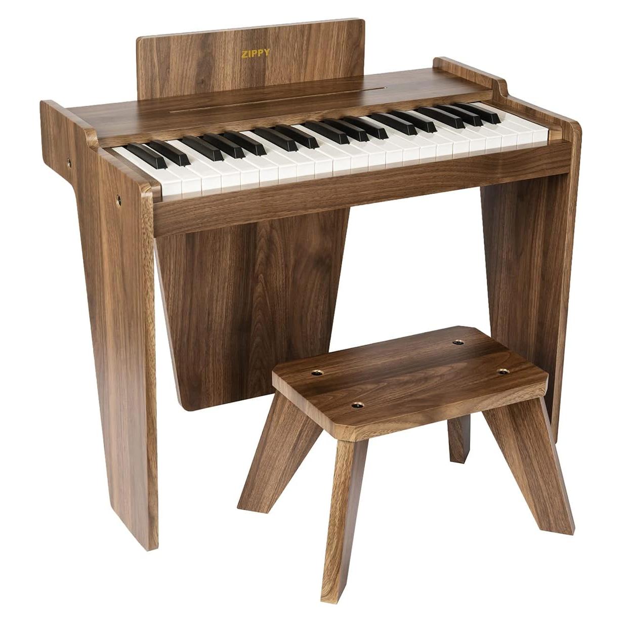 Piano Digital ZIPPY para Niños 37 Teclas Nuez Básica