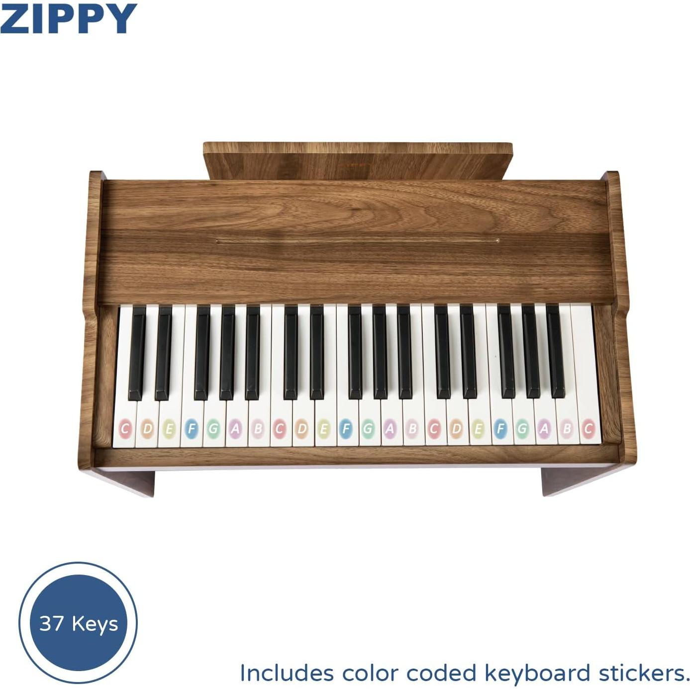 Piano Digital ZIPPY para Niños 37 Teclas Nuez Básica