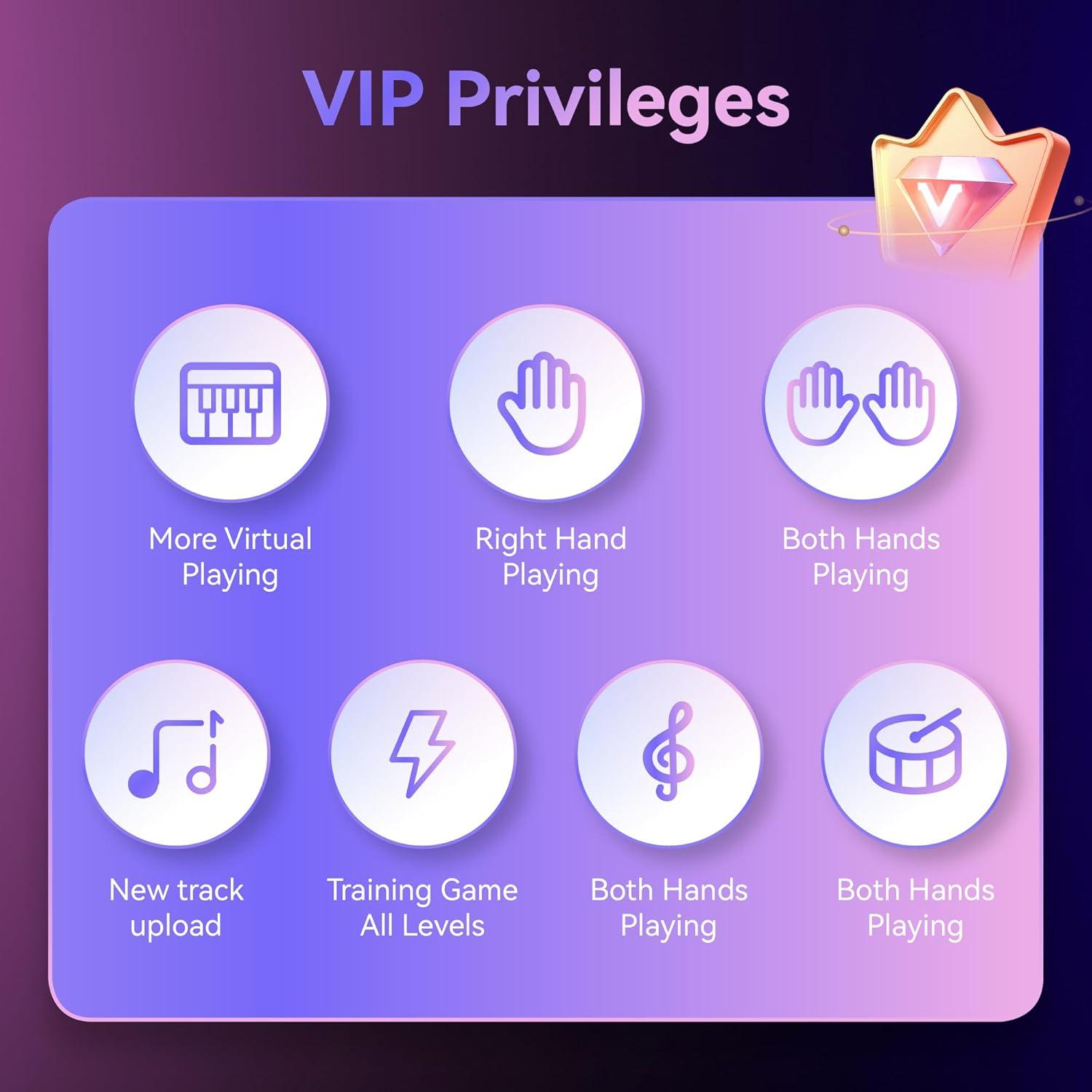 Teclado de Piano Inteligente Peppop P100 con Luz LED Azul