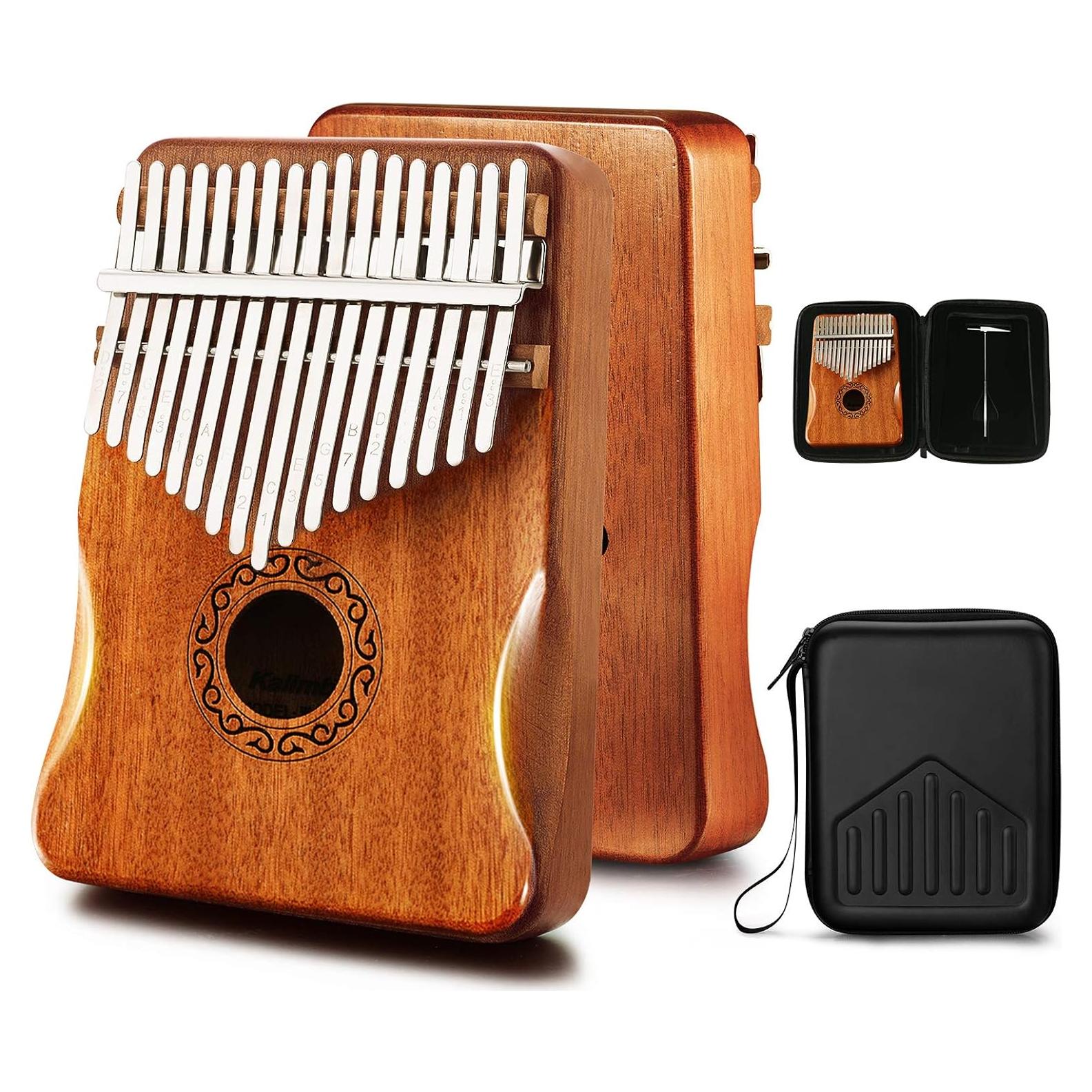 Kalimba MIFOGE 17 Teclas de Caoba con Caja Protectora