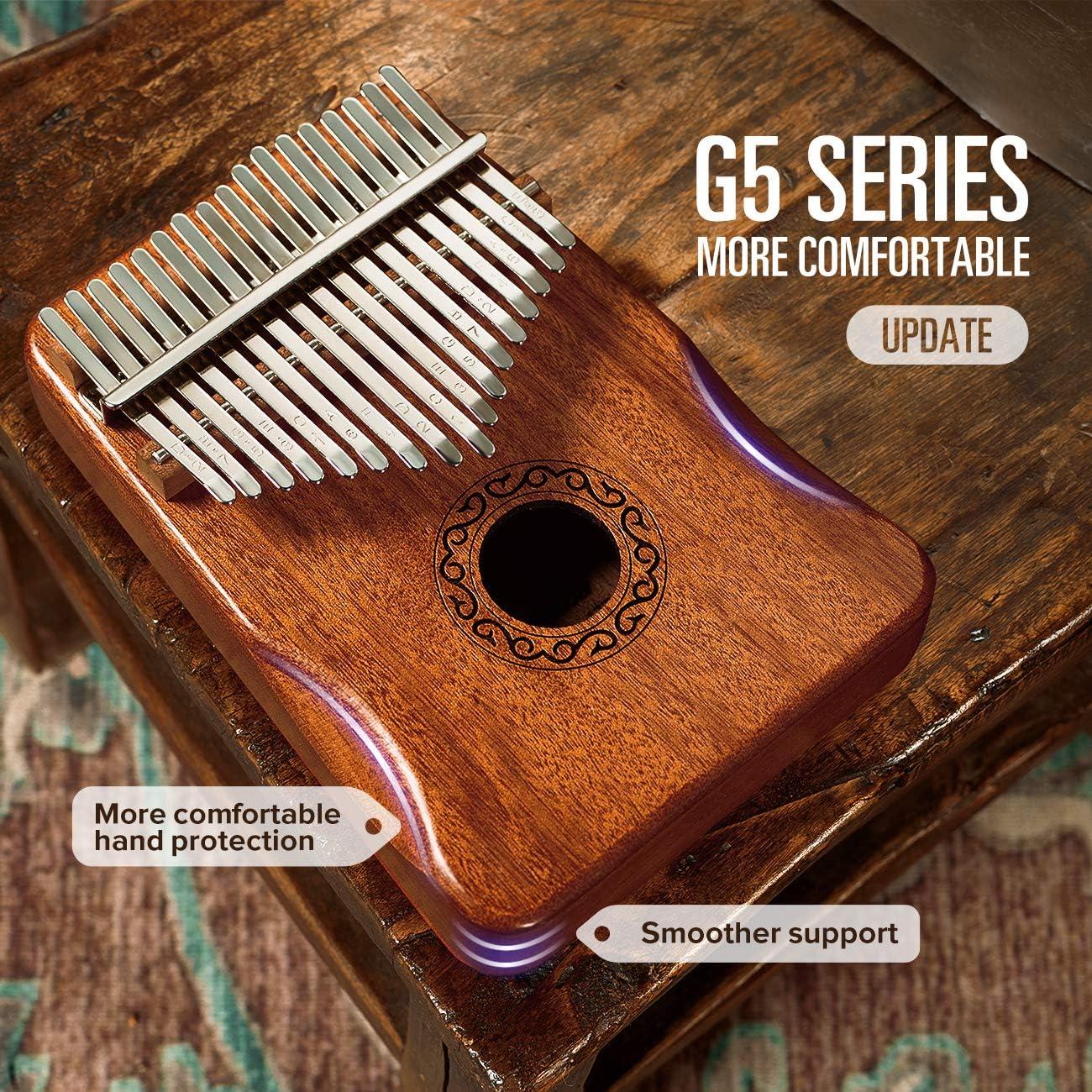 Kalimba MIFOGE 17 Teclas de Caoba con Caja Protectora