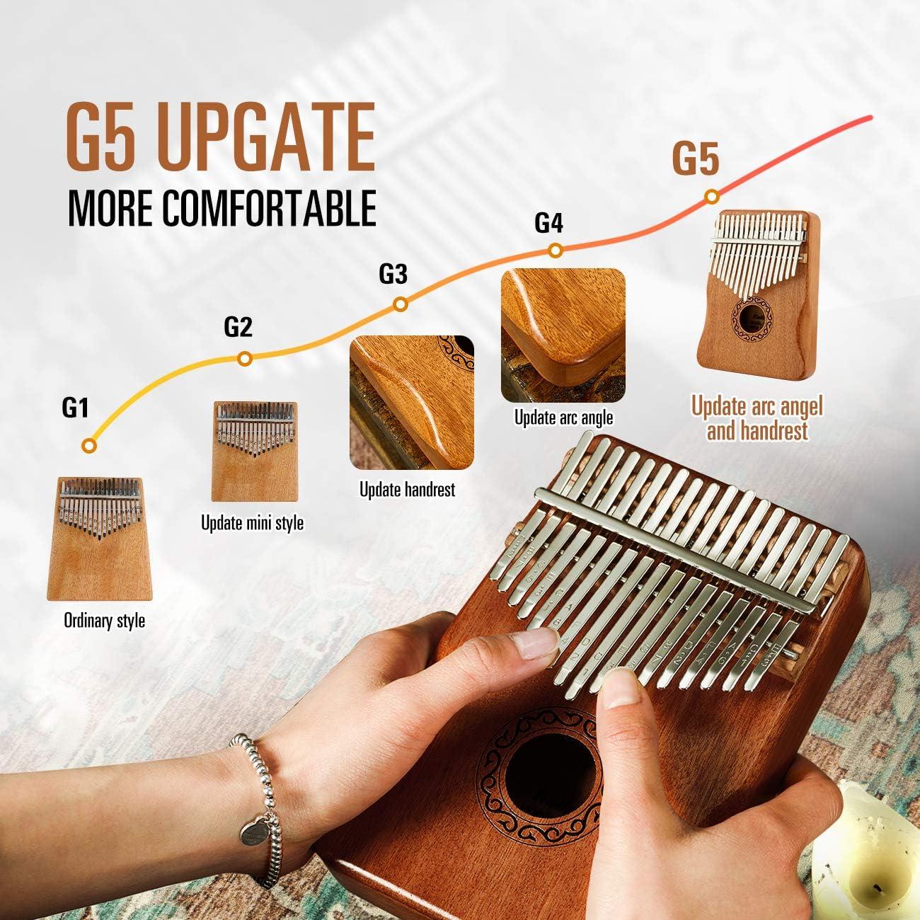 Kalimba MIFOGE 17 Teclas de Caoba con Caja Protectora