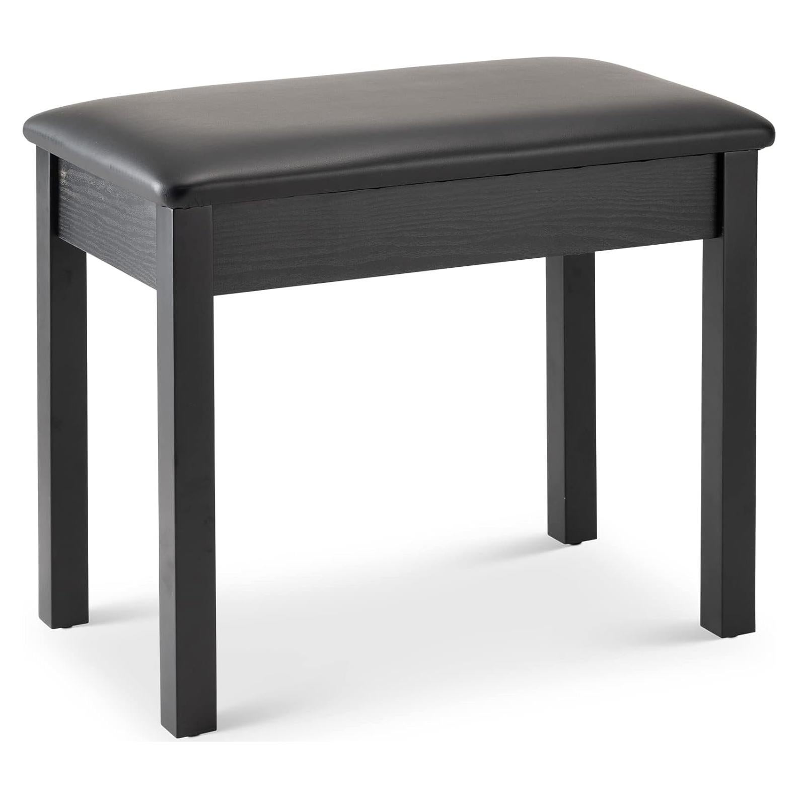 Banco de Teclado On-Stage KB8802B, Madera Negra, Acolchado