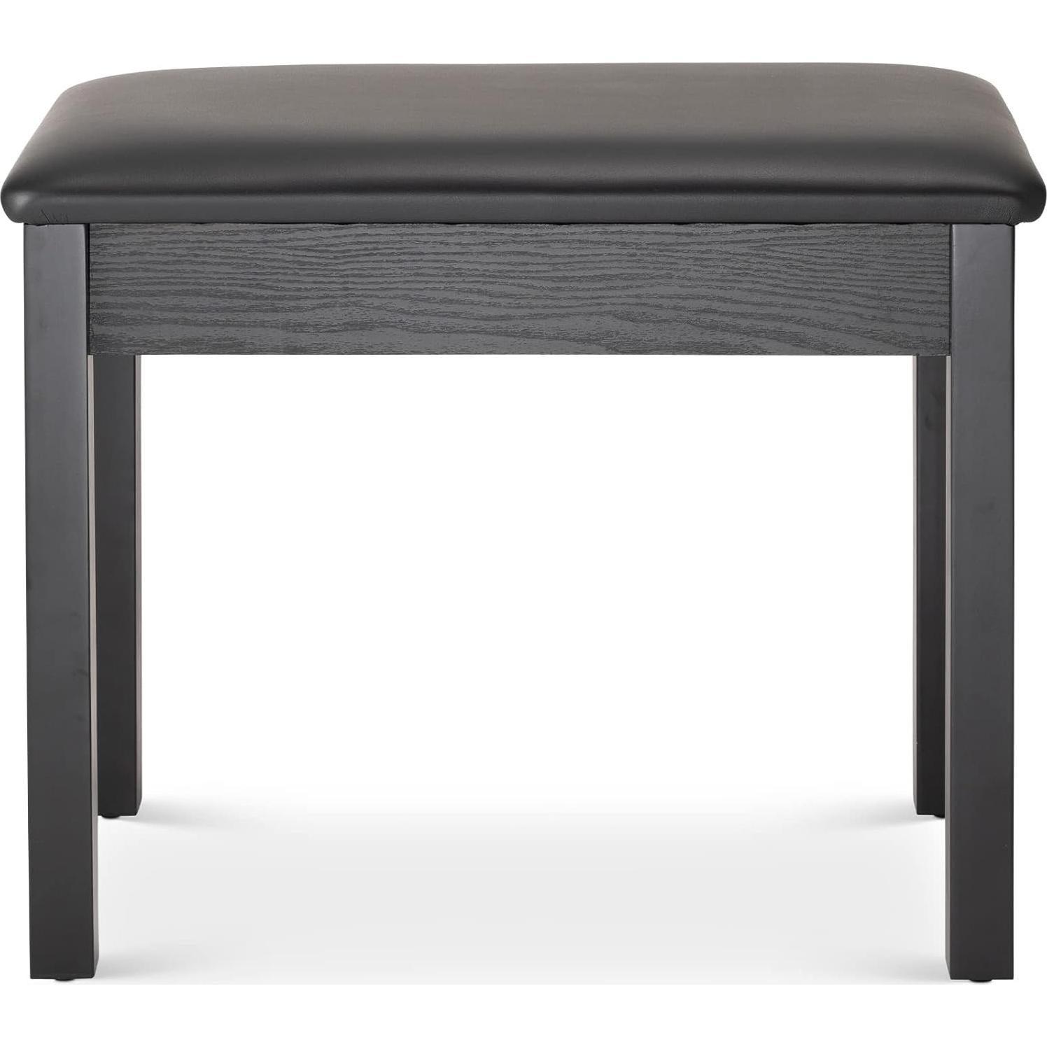 Banco de Teclado On-Stage KB8802B, Madera Negra, Acolchado