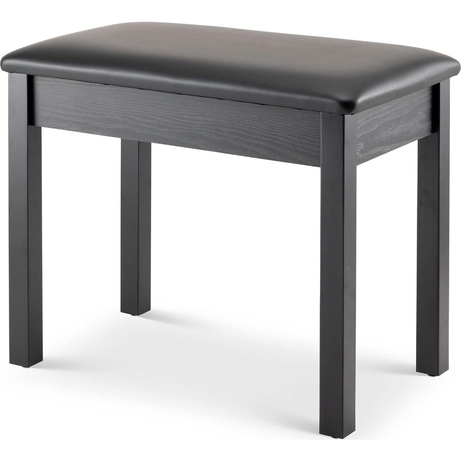 Banco de Teclado On-Stage KB8802B, Madera Negra, Acolchado