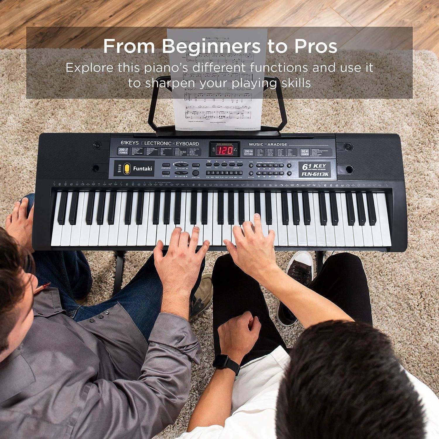 Teclado Electrónico Funtaki FUN-6113K 61 Teclas Iluminadas