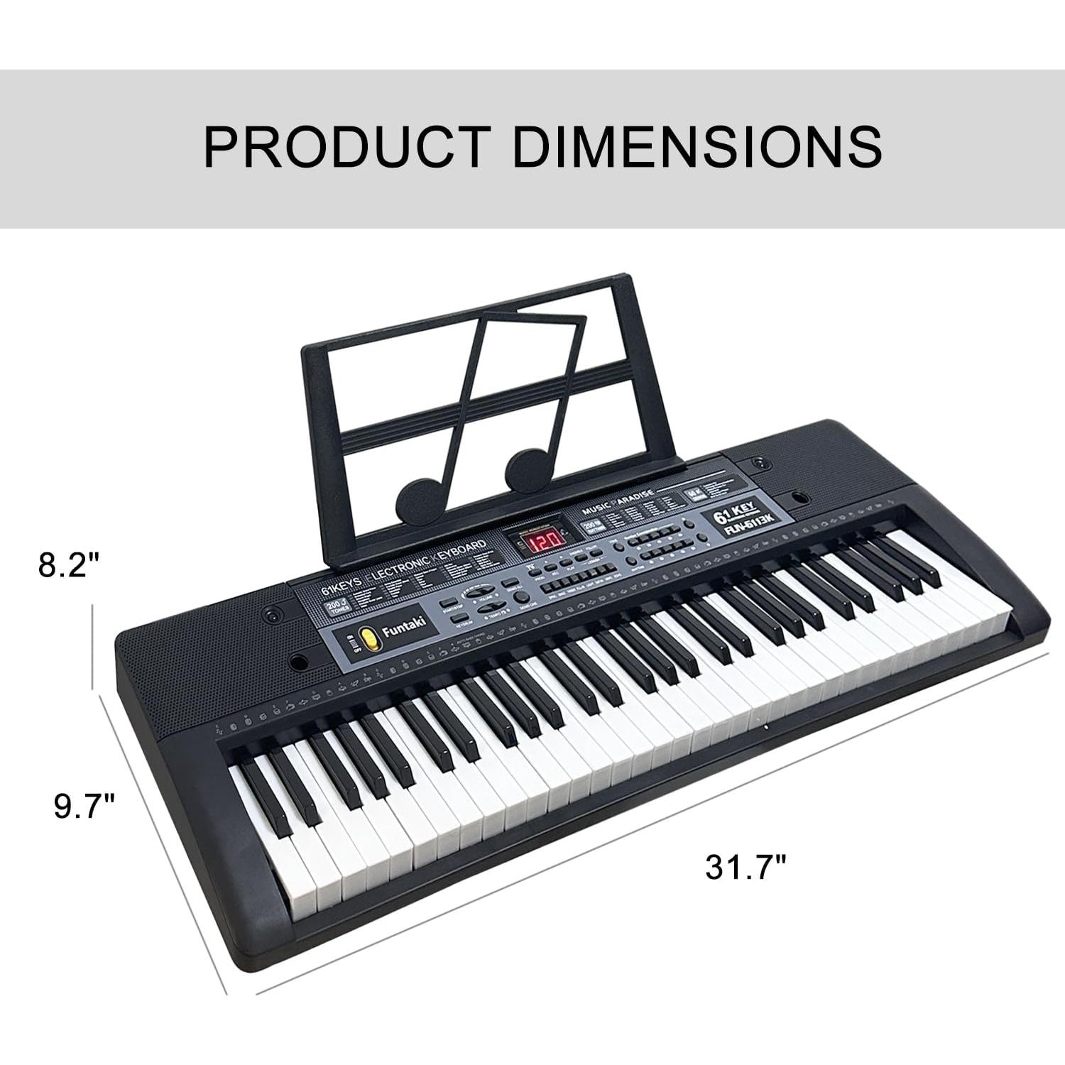 Teclado Electrónico Funtaki FUN-6113K 61 Teclas Iluminadas