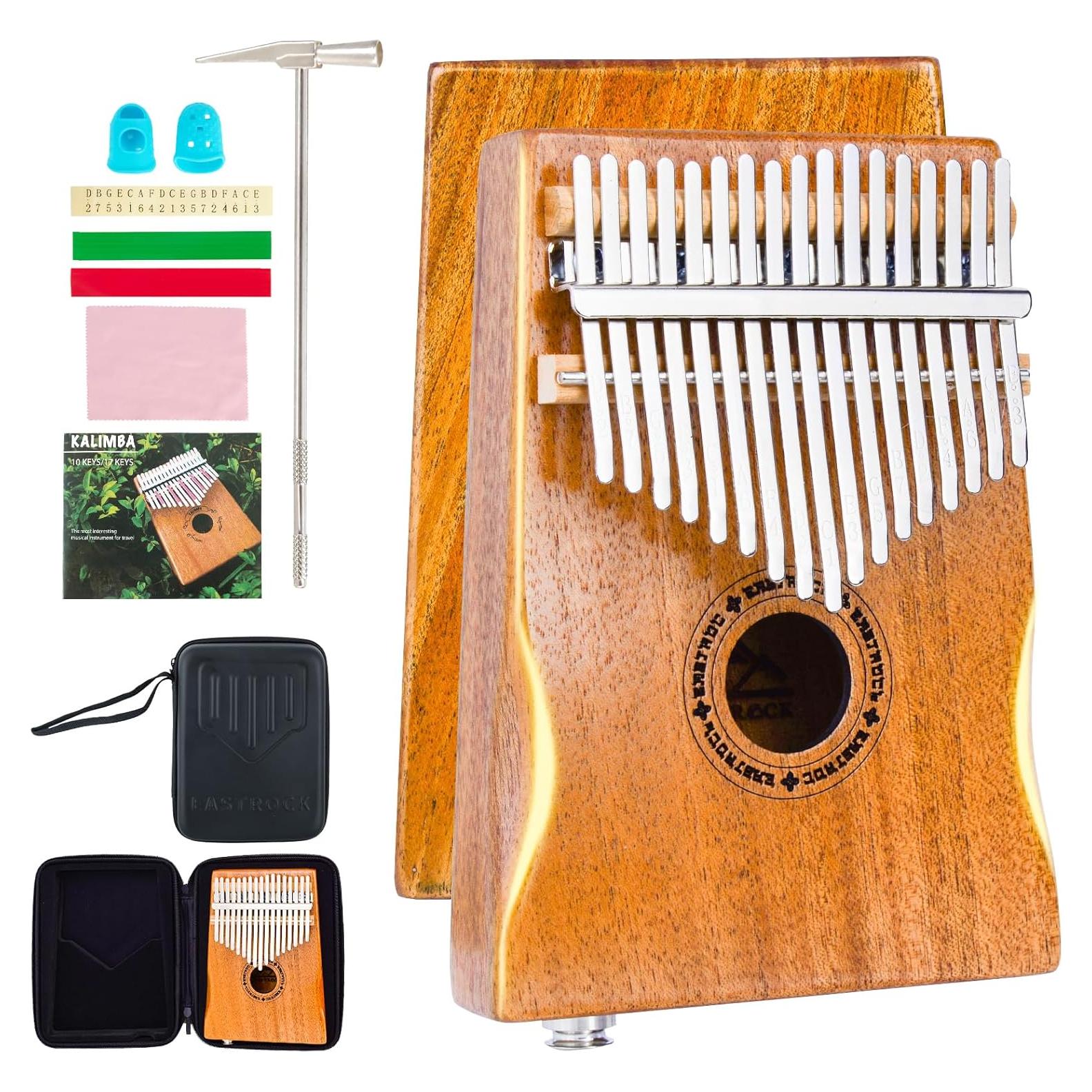 Kalimba Eléctrica EASTROCK 17 Teclas Caoba con Pickup