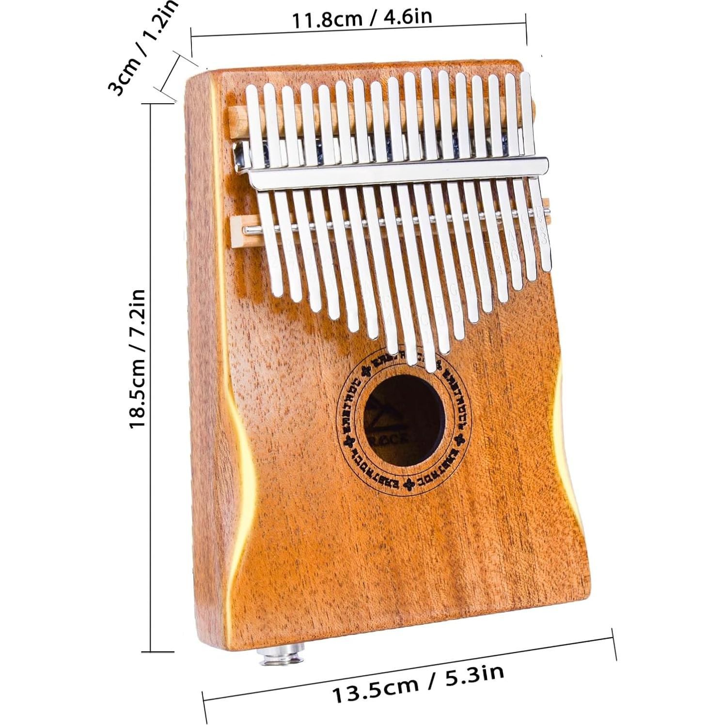 Kalimba Eléctrica EASTROCK 17 Teclas Caoba con Pickup