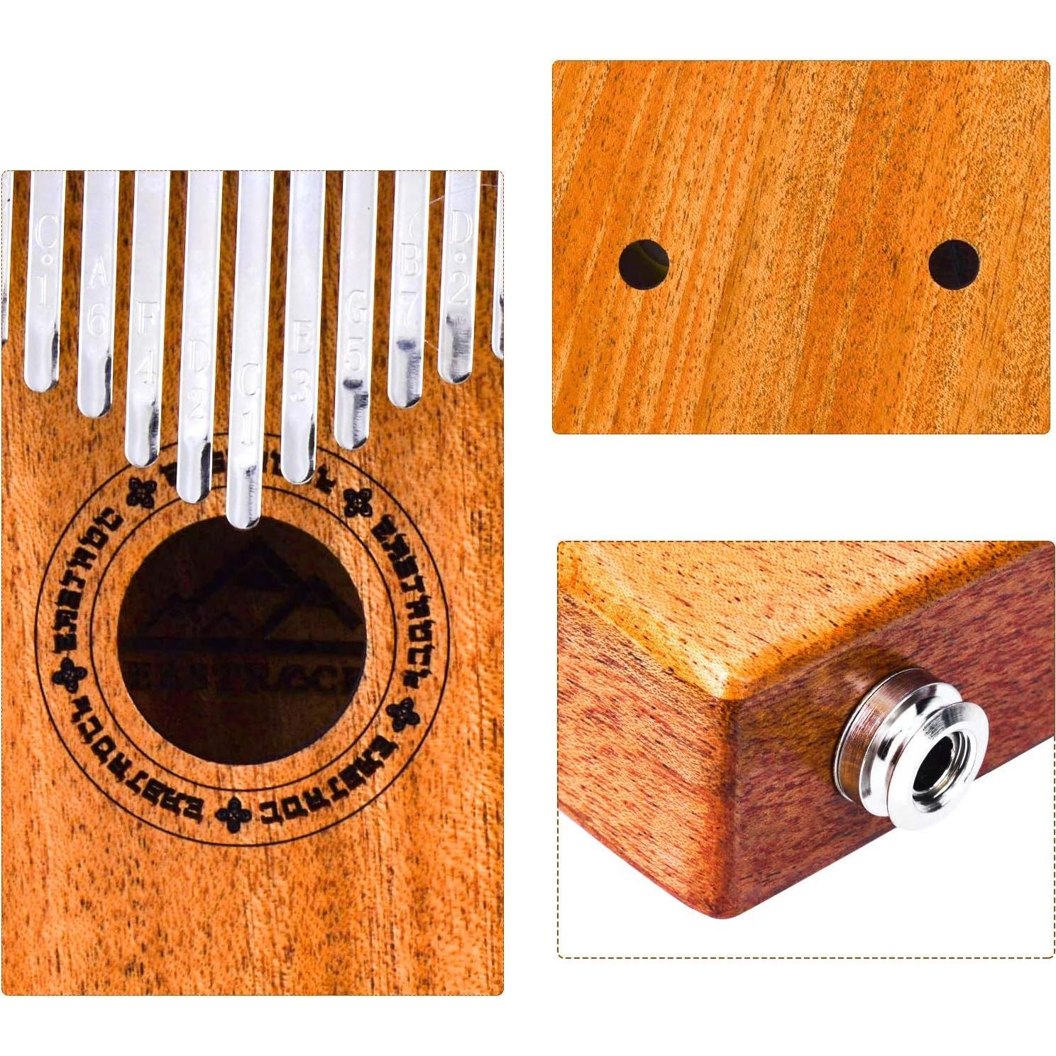 Kalimba Eléctrica EASTROCK 17 Teclas Caoba con Pickup