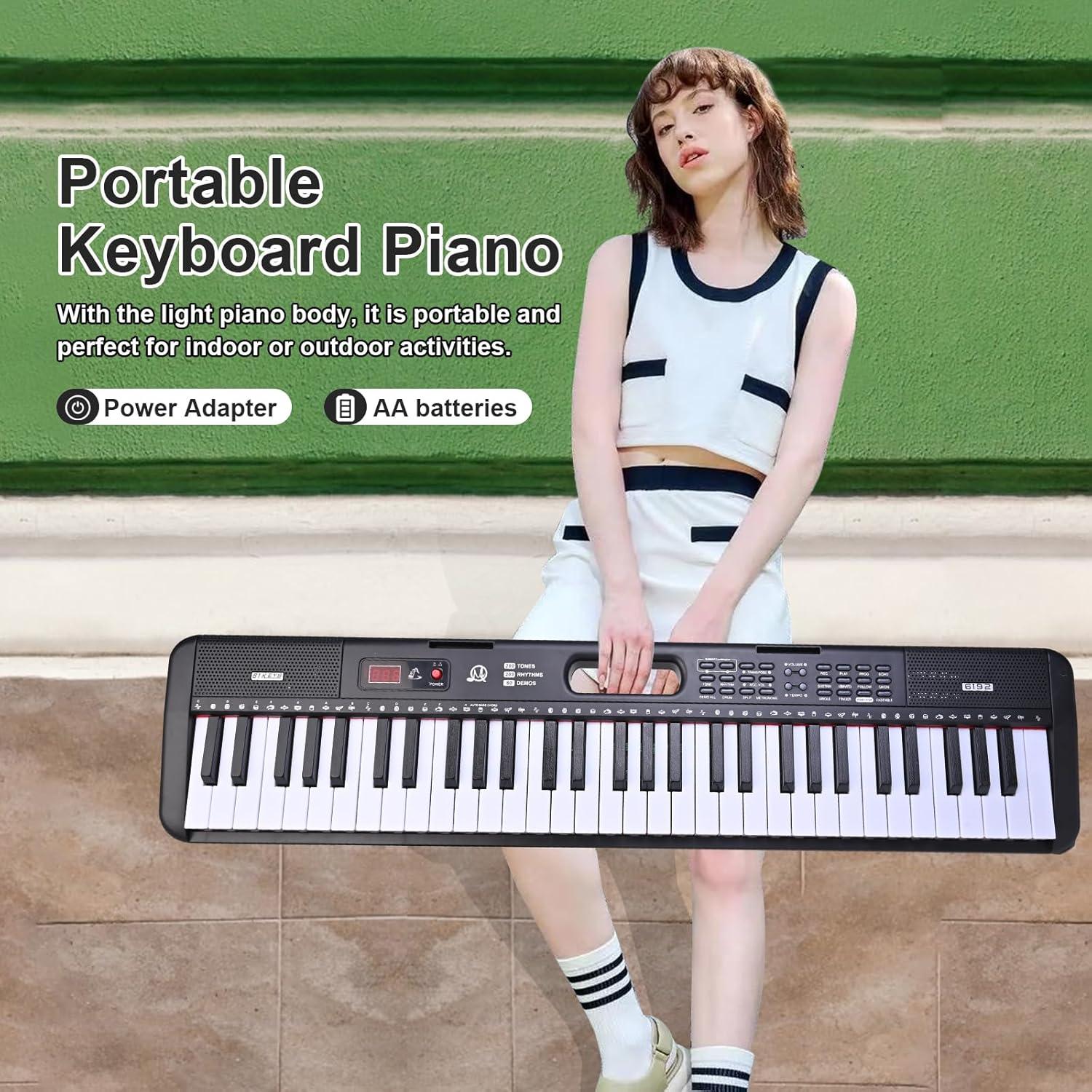 Teclado Electrónico Musoner RM-Musoner-61 con Micrófono